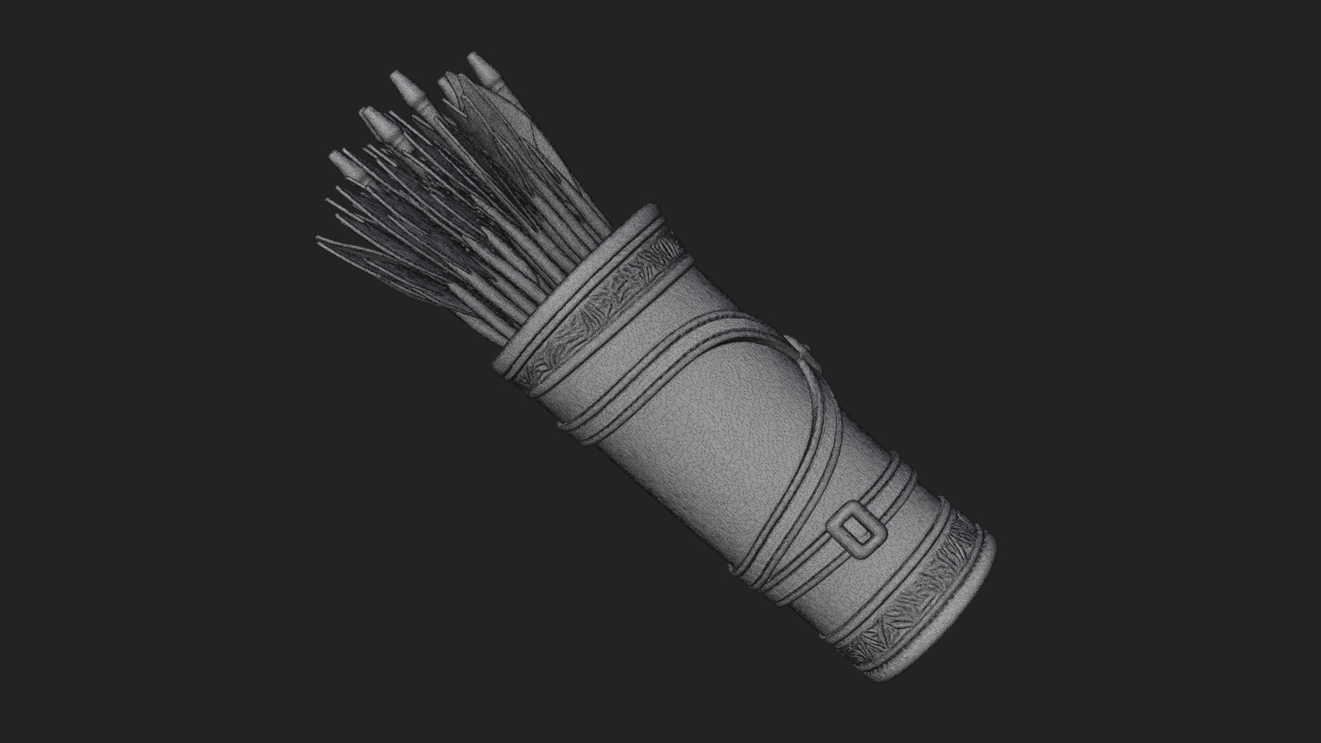 Carved Arrow Quiver Model Design 2 3D Print Model 3D Model