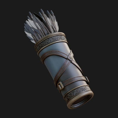 Carved Arrow Quiver Model Design 2 3D Print Model