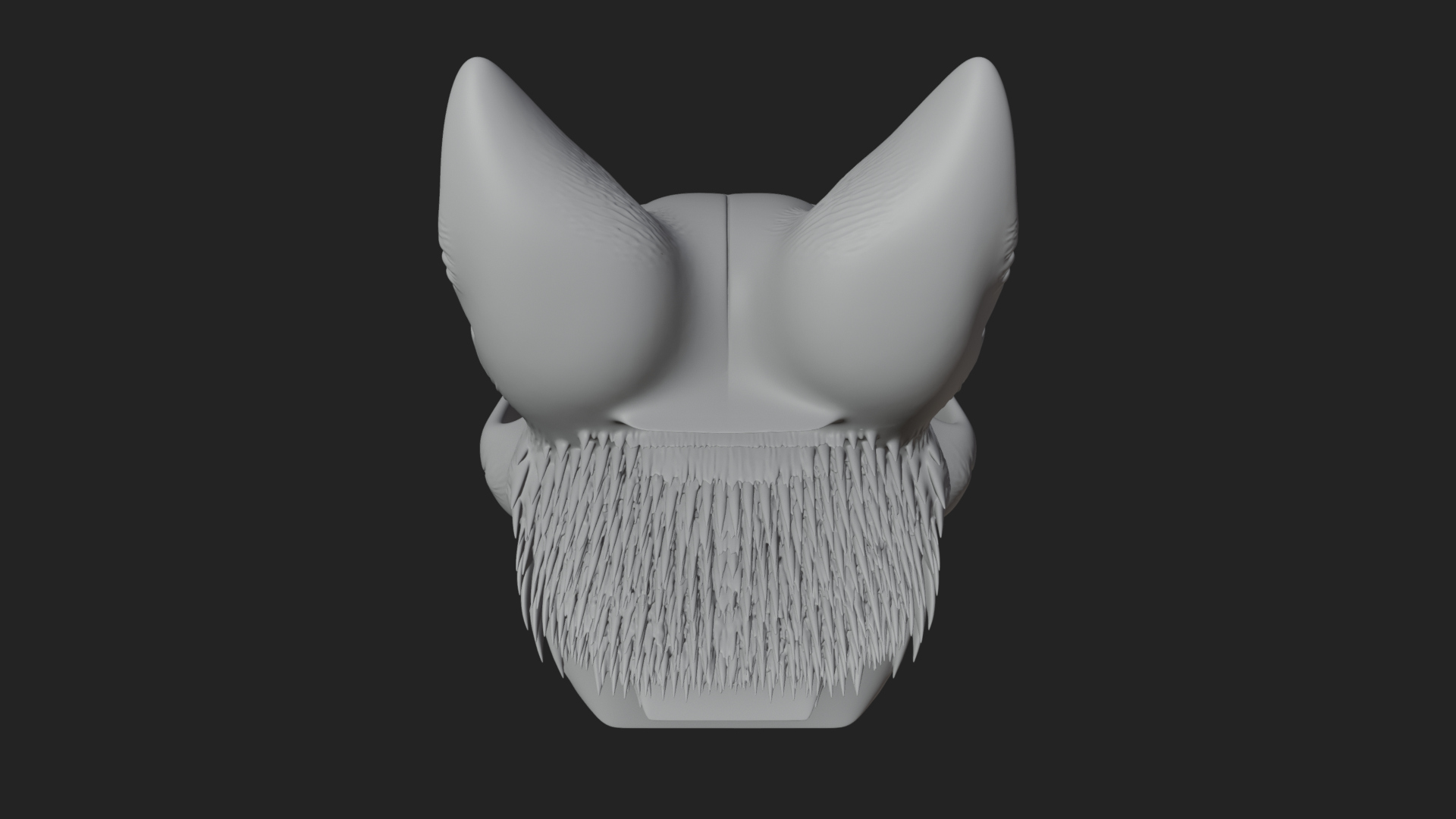 Carved Beast Skull Statue Design 2 3D Print Model 3D Model