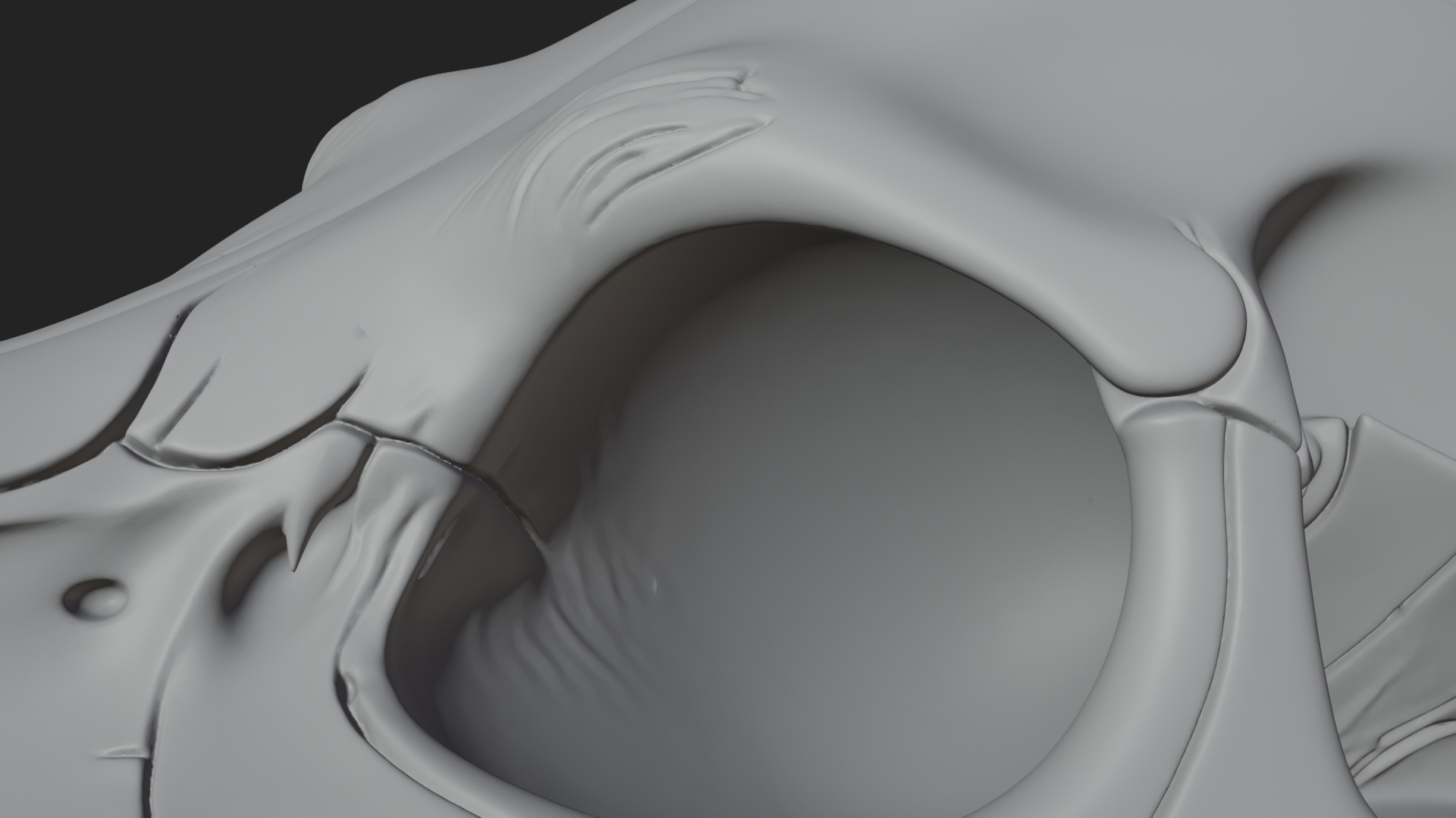 Carved Beast Skull Statue Design 3 3D Print Model 3D Model