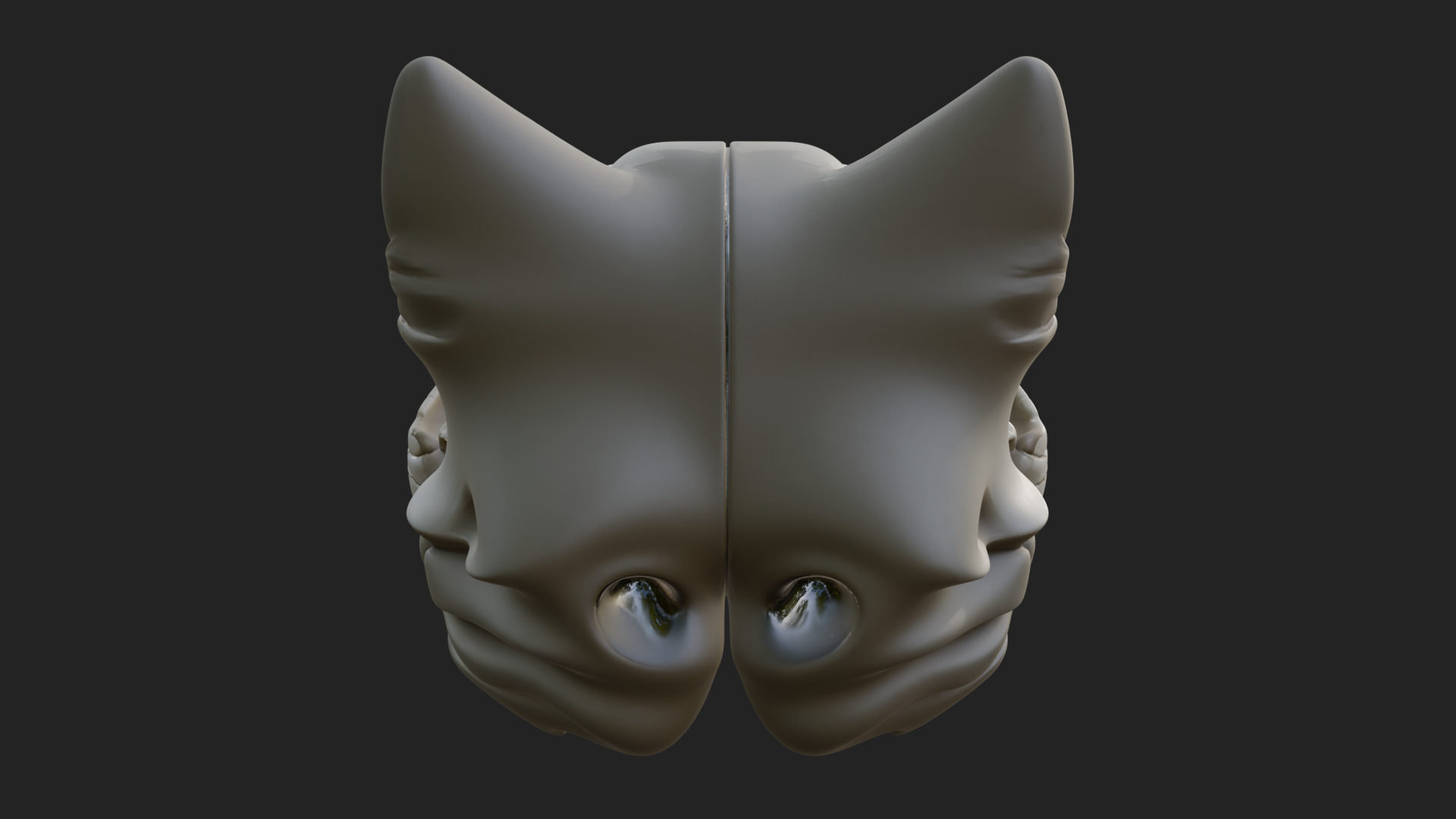 Carved Beast Skull Statue Design 4 3D Print Model 3D Model