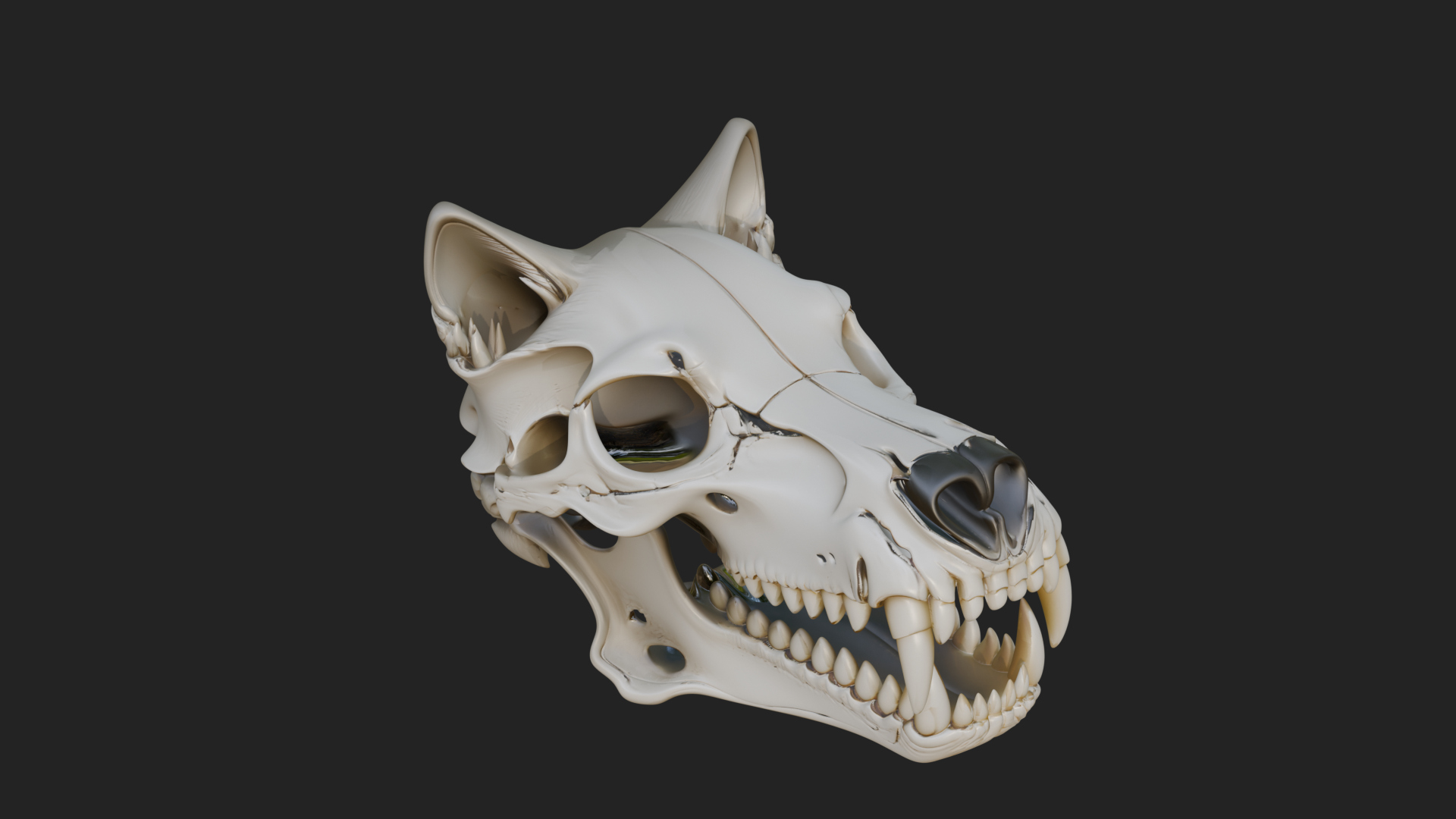 Carved Beast Skull Statue Design 4 3D Print Model 3D Model