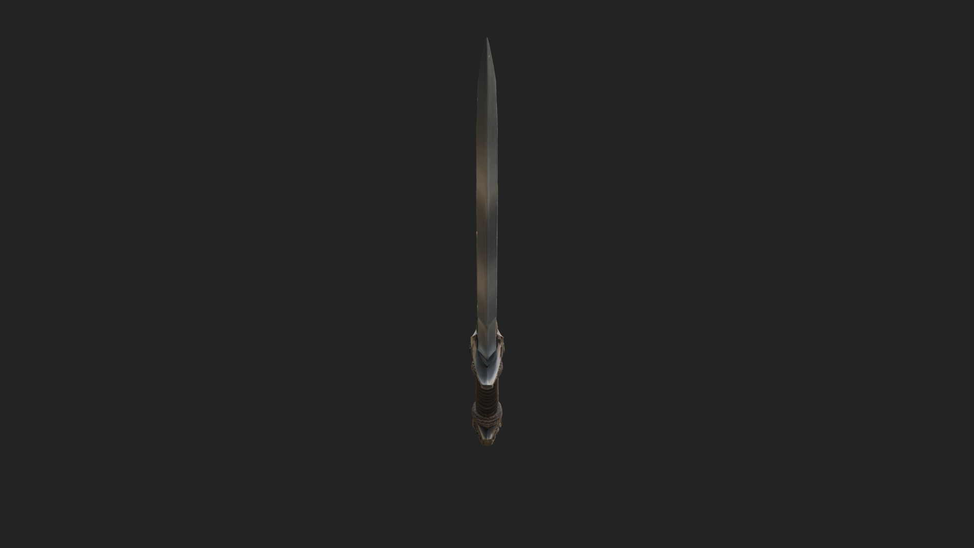 Carved Blade Longsword Model Design 1 3D Print Model 3D Model