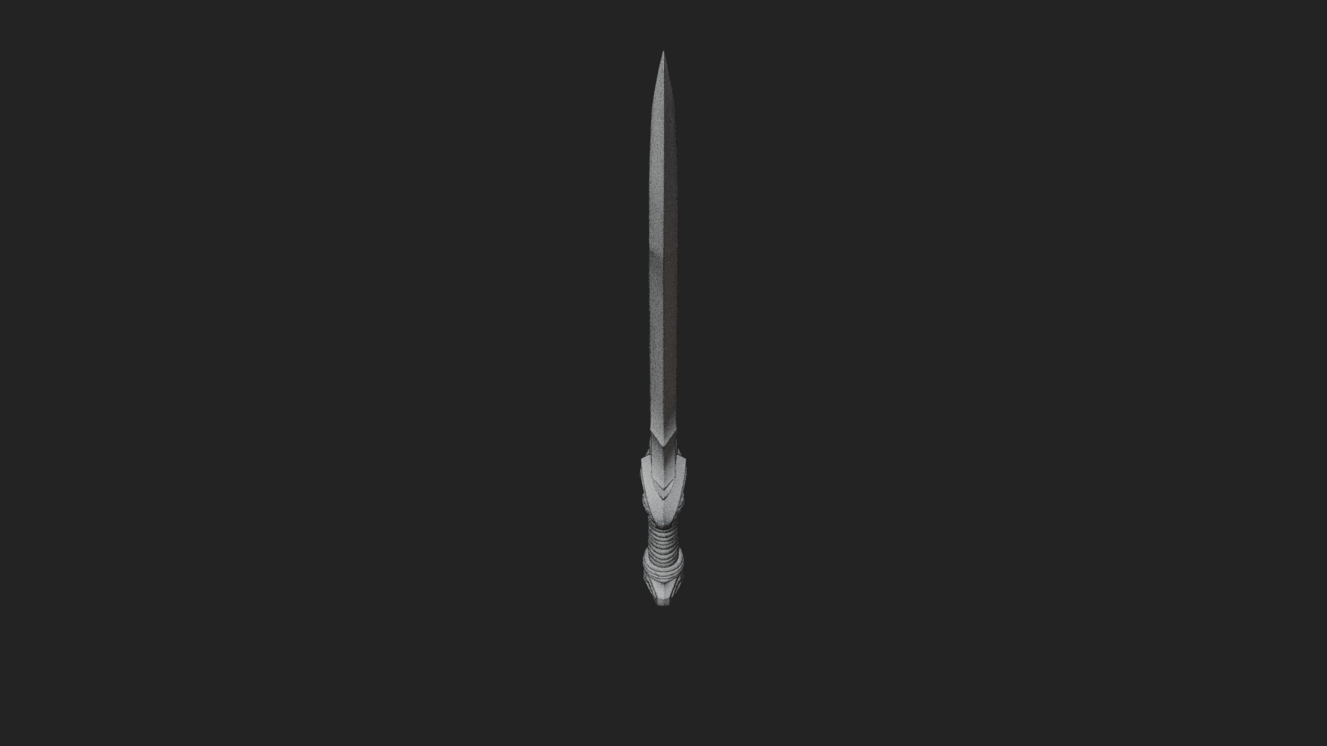 Carved Blade Longsword Model Design 1 3D Print Model 3D Model