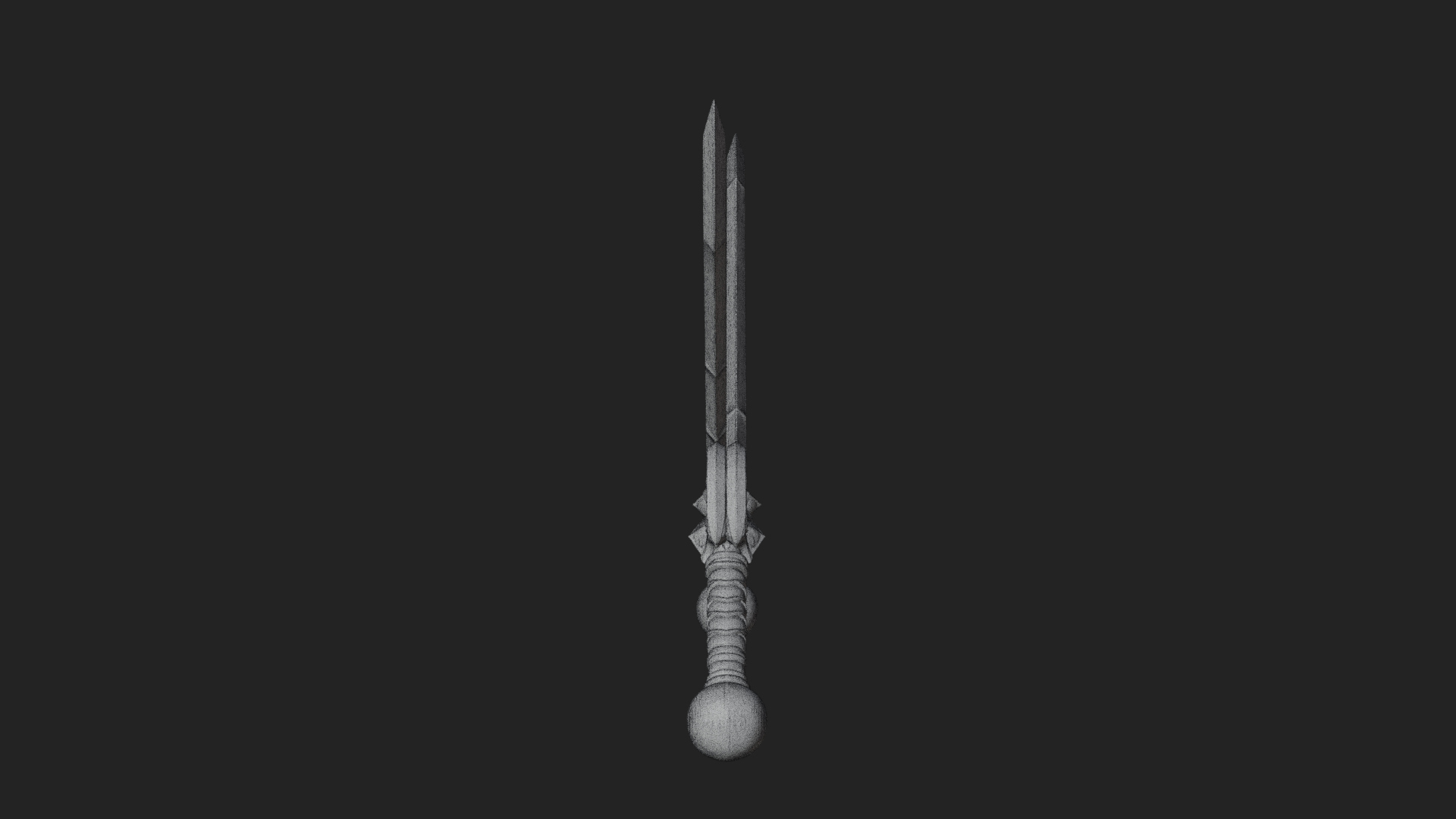 Carved Blade Longsword Model Design 10 3D Print Model 3D Model
