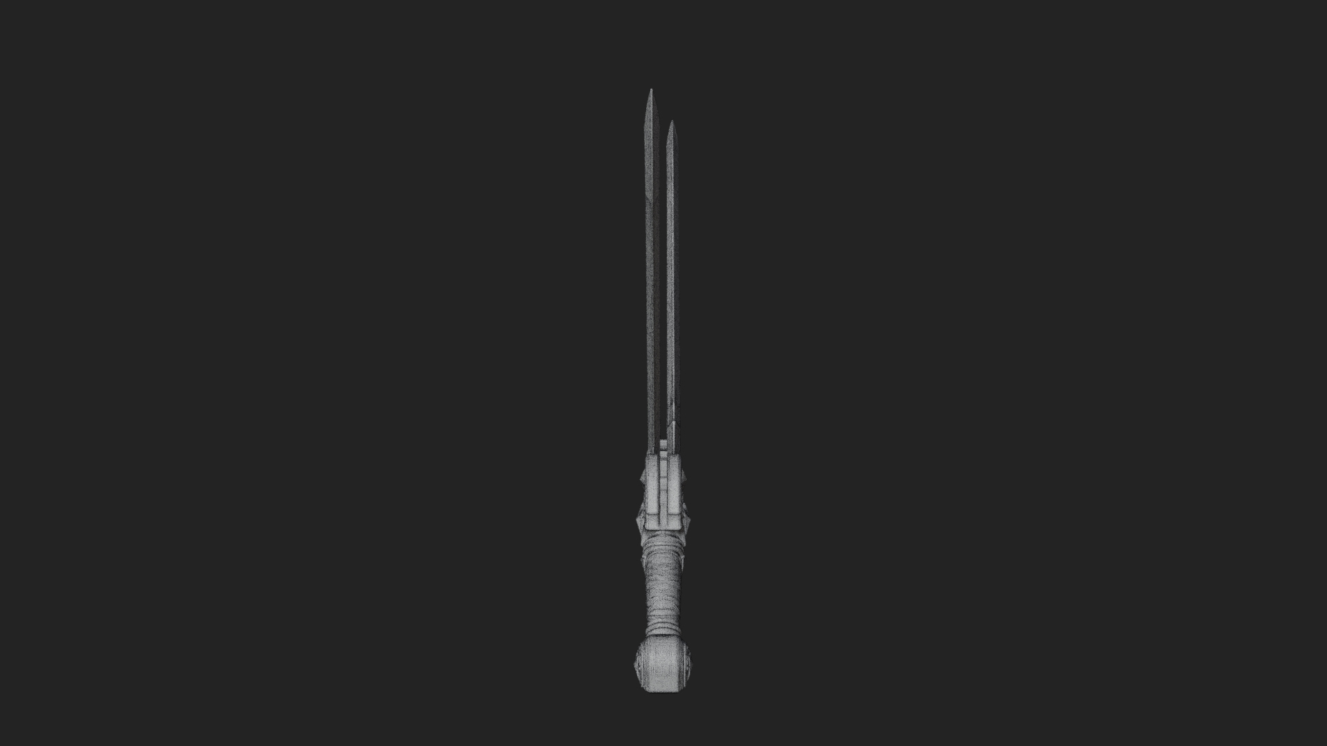 Carved Blade Longsword Model Design 11 3D Print Model 3D Model