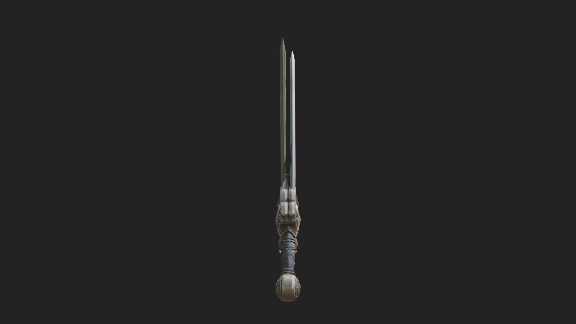 Carved Blade Longsword Model Design 12 3D Print Model 3D Model