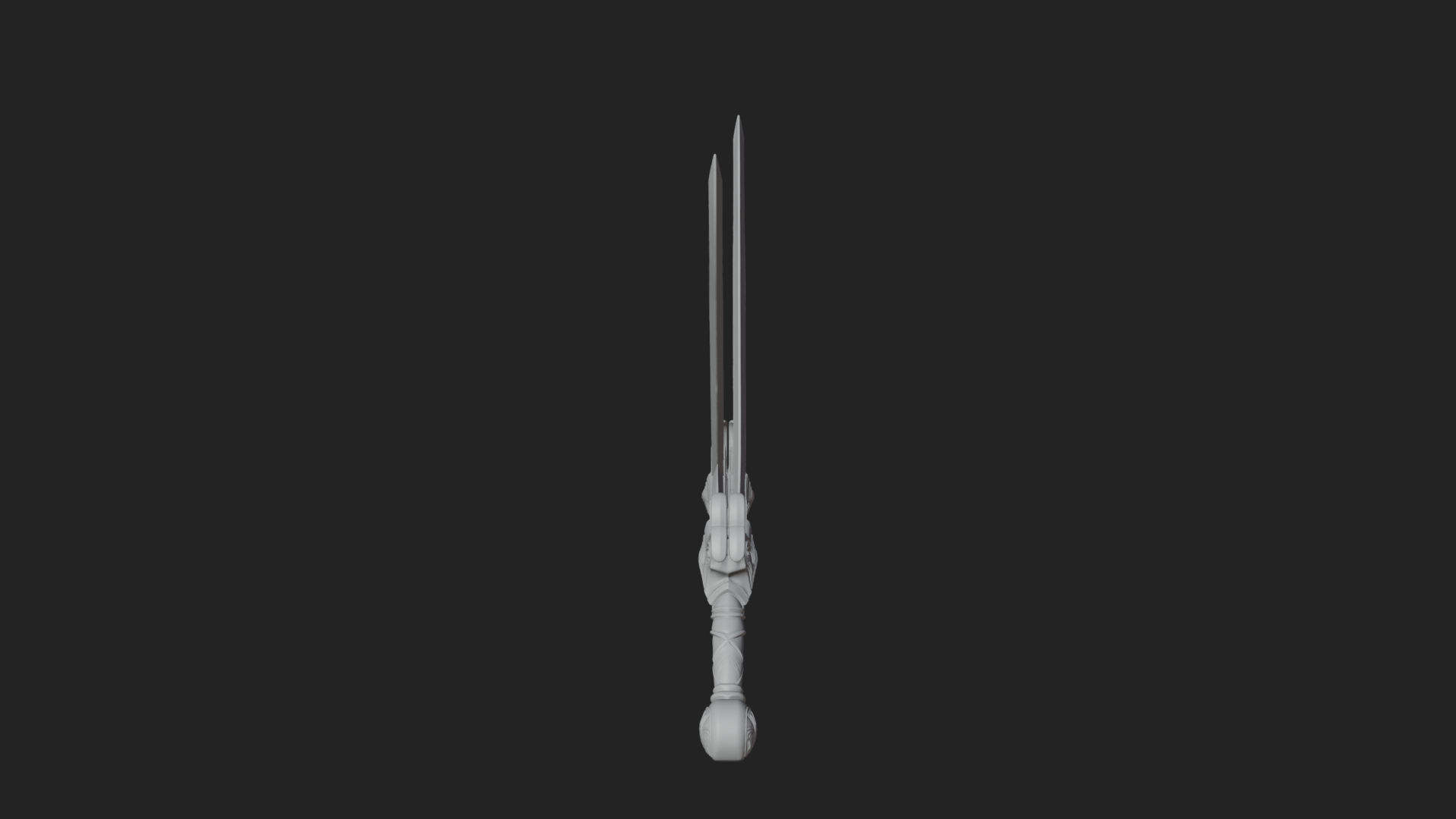 Carved Blade Longsword Model Design 12 3D Print Model 3D Model