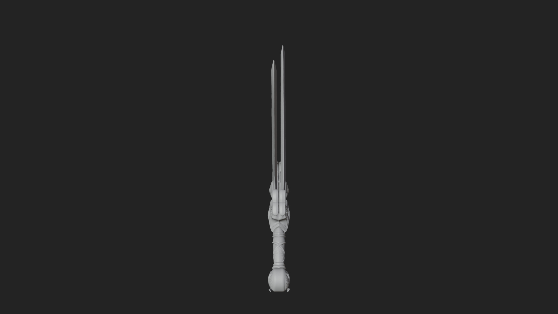 Carved Blade Longsword Model Design 12 3D Print Model 3D Model