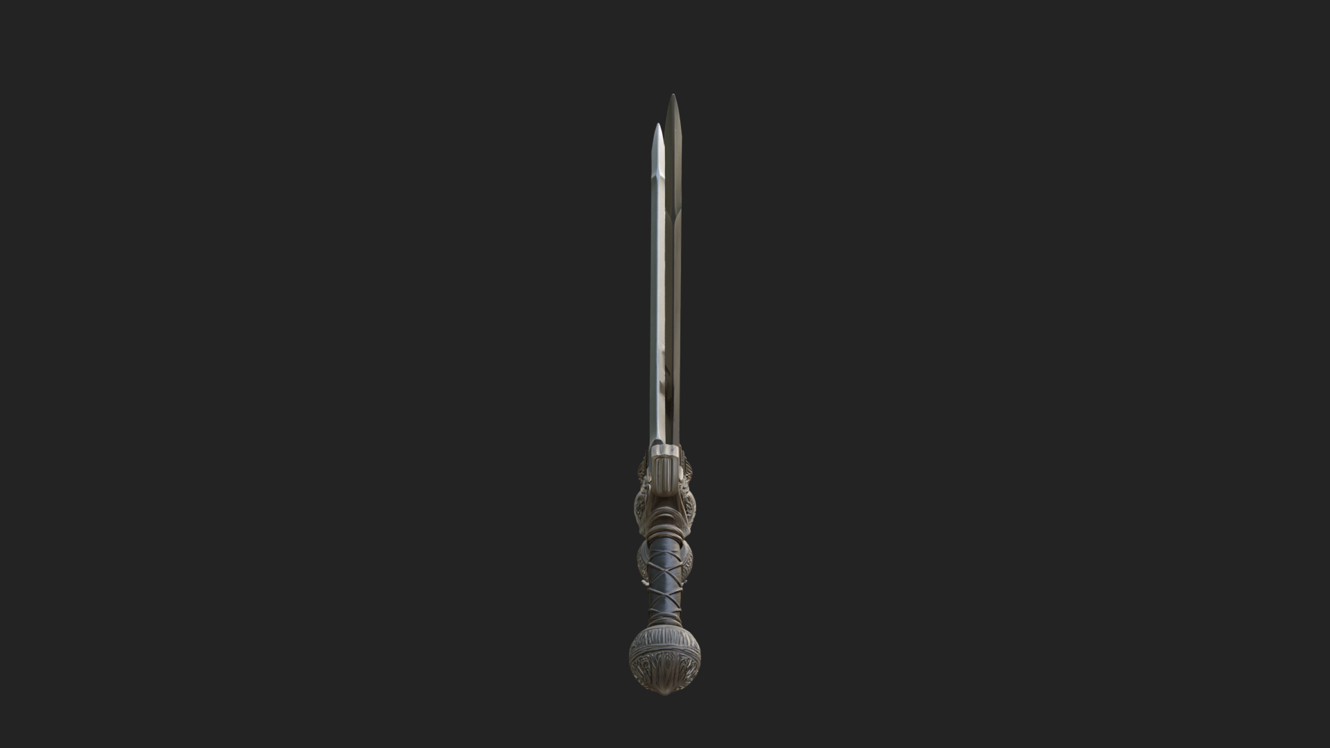 Carved Blade Longsword Model Design 13 3D Print Model 3D Model