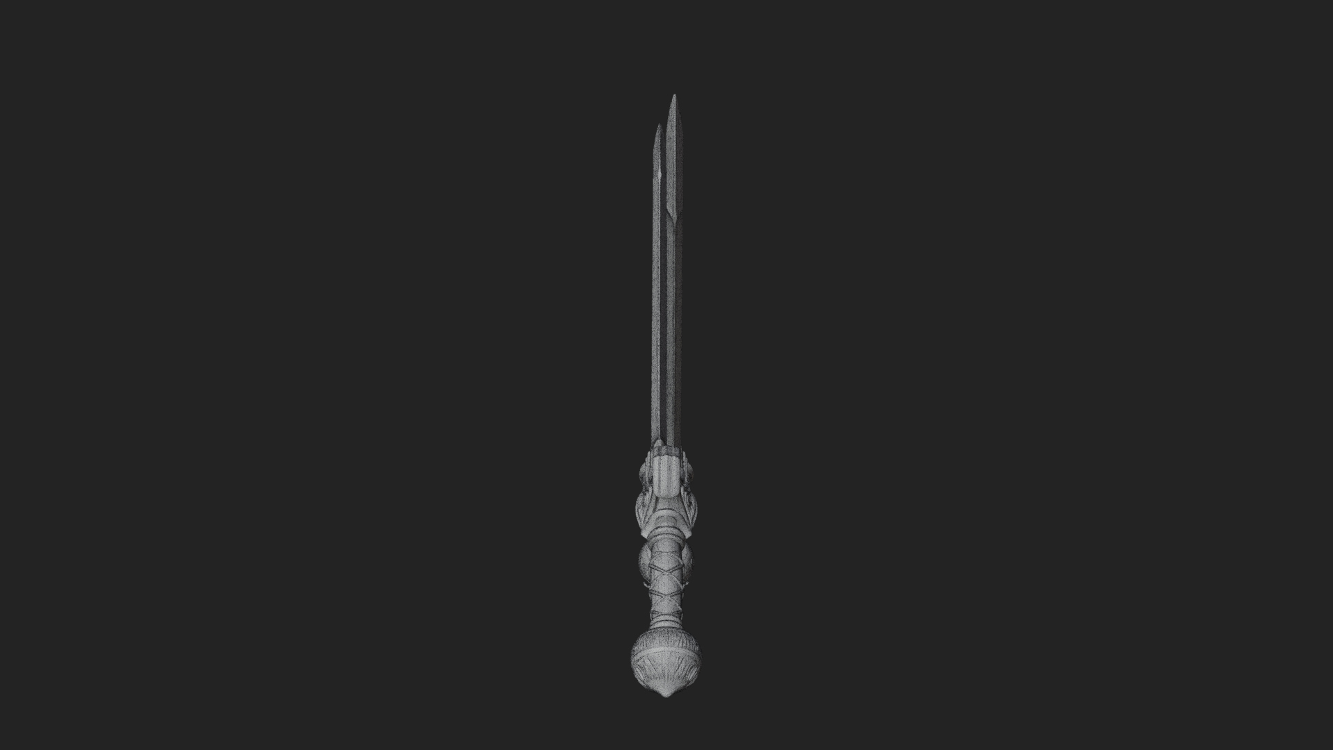 Carved Blade Longsword Model Design 13 3D Print Model 3D Model