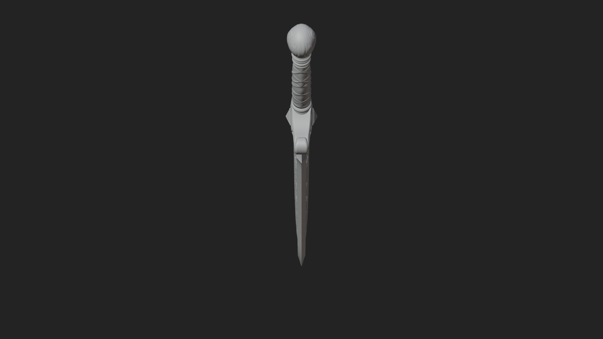 Carved Blade Longsword Model Design 14 3D Print Model 3D Model