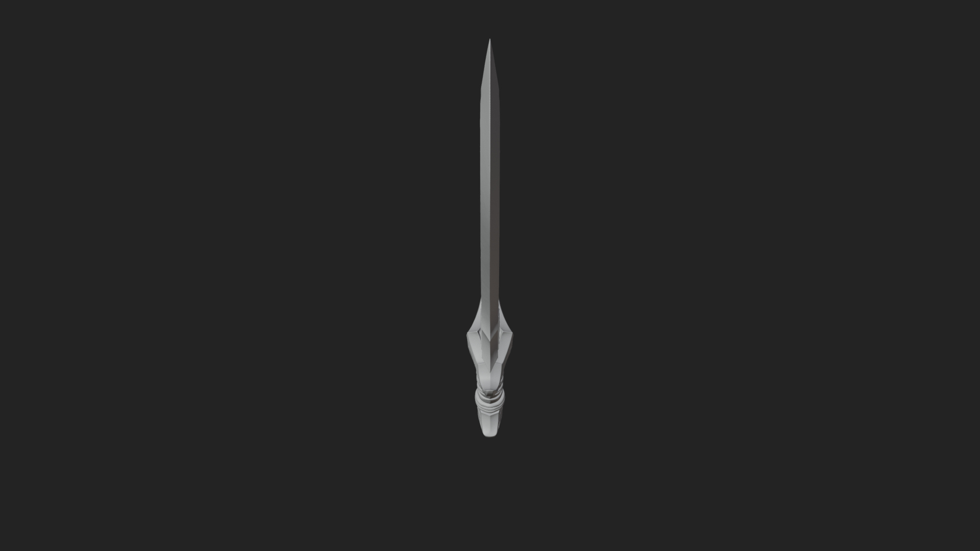 Carved Blade Longsword Model Design 2 3D Print Model 3D Model