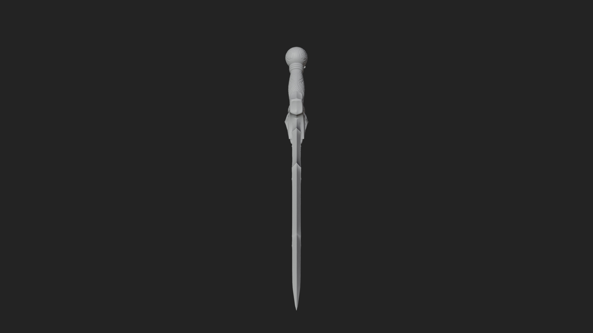 Carved Blade Longsword Model Design 3 3D Print Model 3D Model