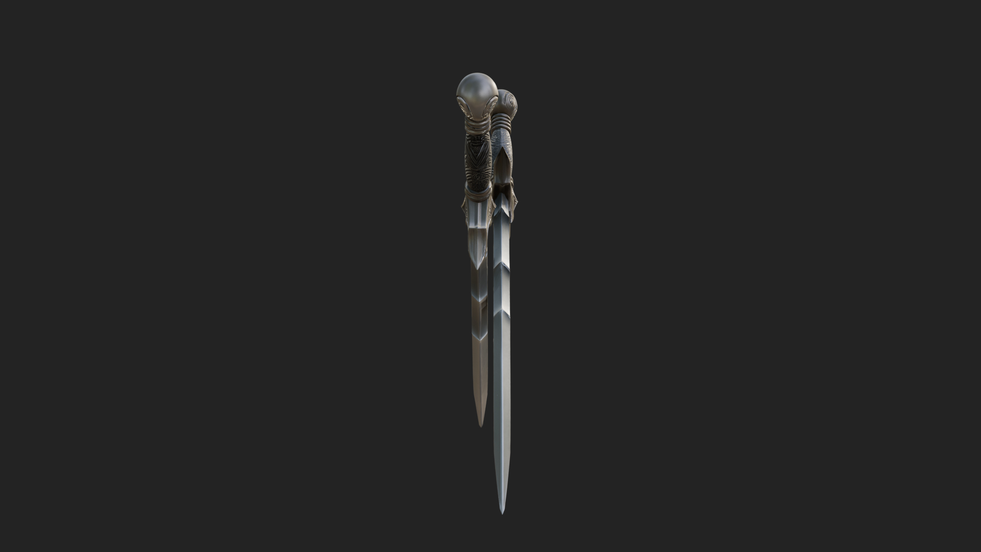 Carved Blade Longsword Model Design 5 3D Print Model 3D Model
