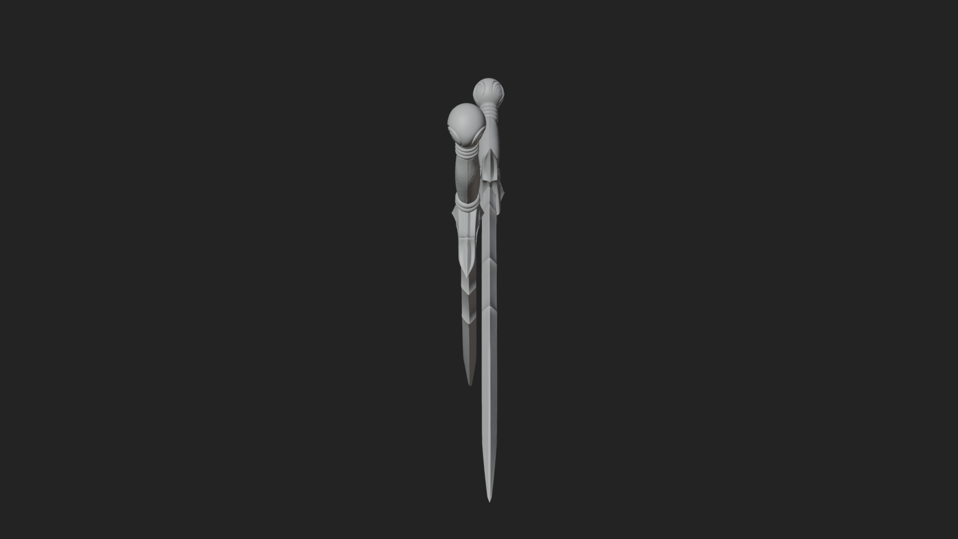 Carved Blade Longsword Model Design 5 3D Print Model 3D Model