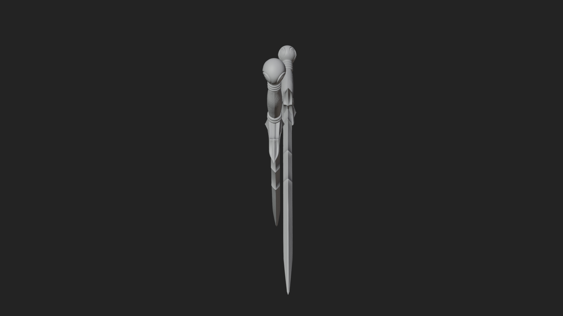 Carved Blade Longsword Model Design 5 3D Print Model 3D Model
