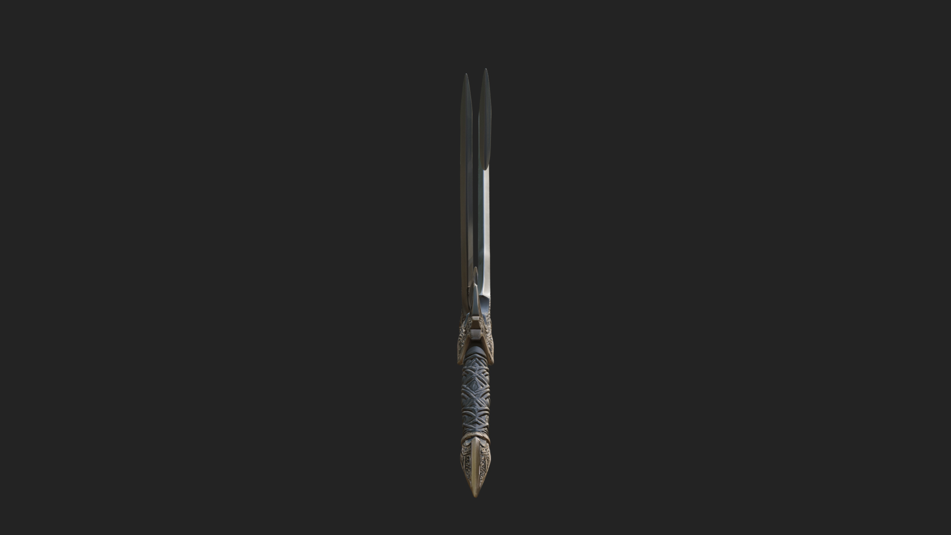 Carved Blade Longsword Model Design 7 3D Print Model 3D Model