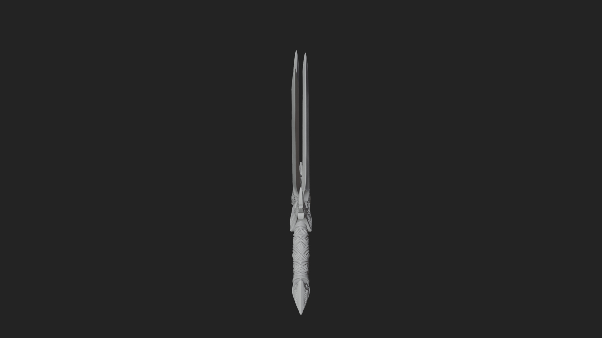 Carved Blade Longsword Model Design 7 3D Print Model 3D Model