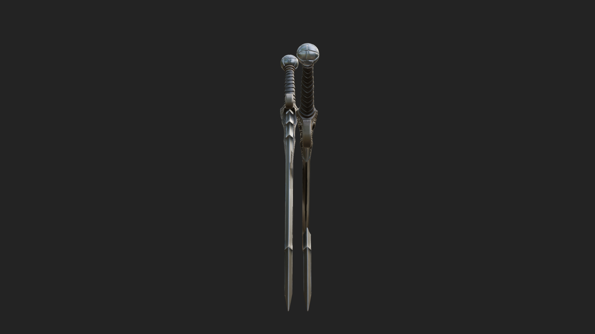 Carved Blade Longsword Model Design 9 3D Print Model 3D Model
