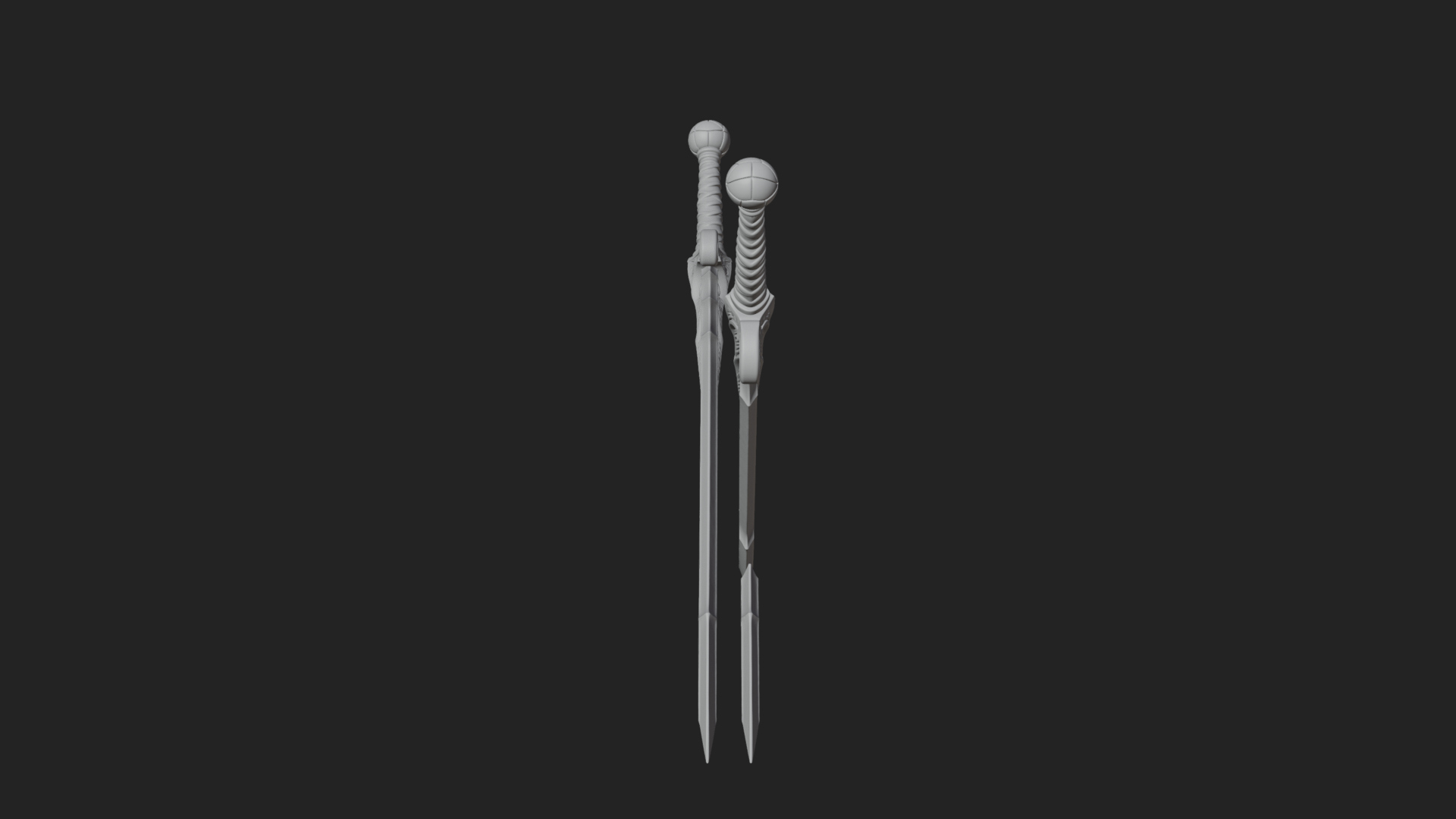 Carved Blade Longsword Model Design 9 3D Print Model 3D Model