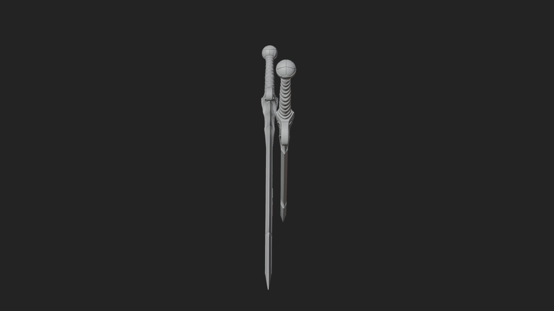 Carved Blade Longsword Model Design 9 3D Print Model 3D Model