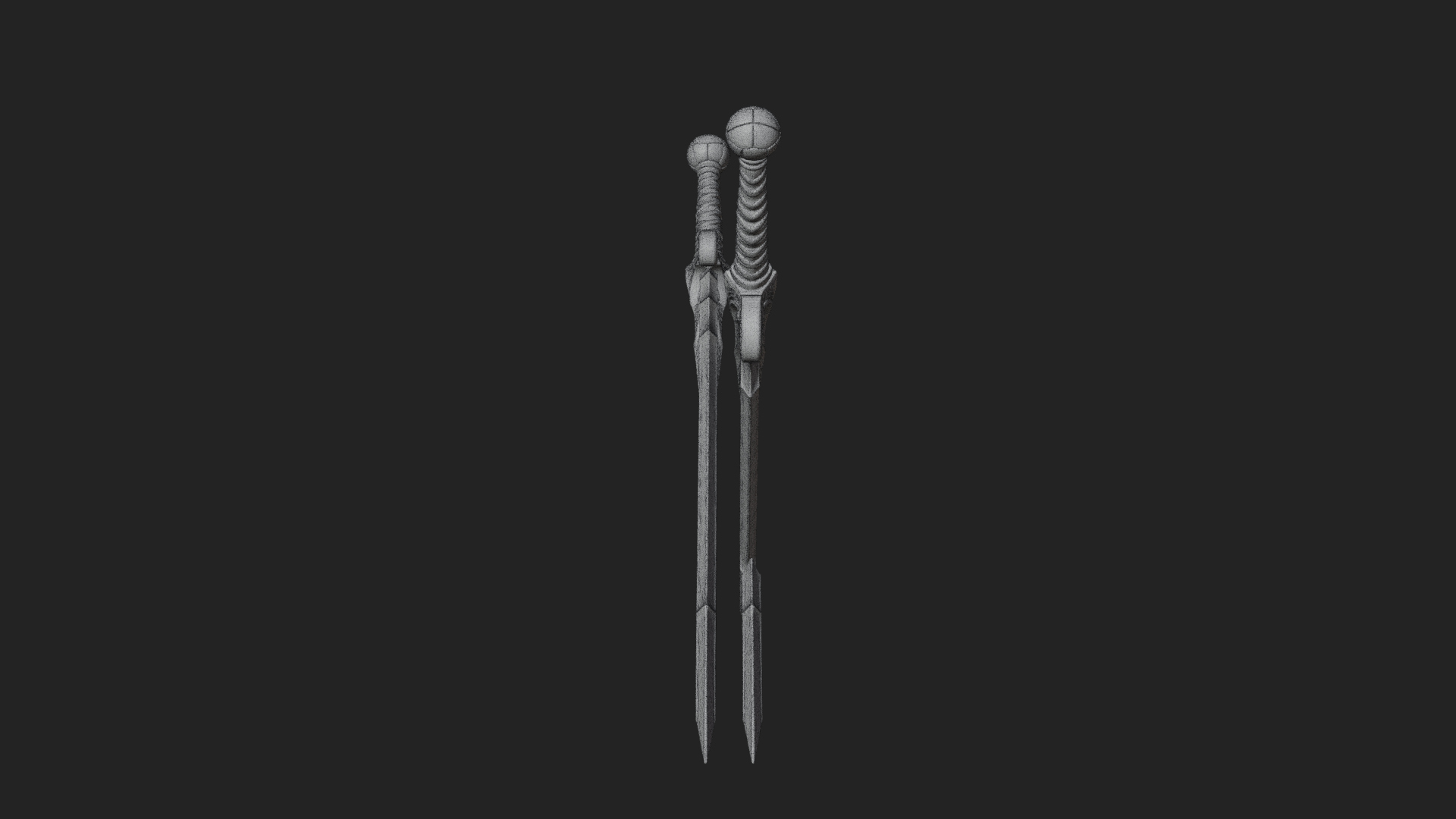 Carved Blade Longsword Model Design 9 3D Print Model 3D Model