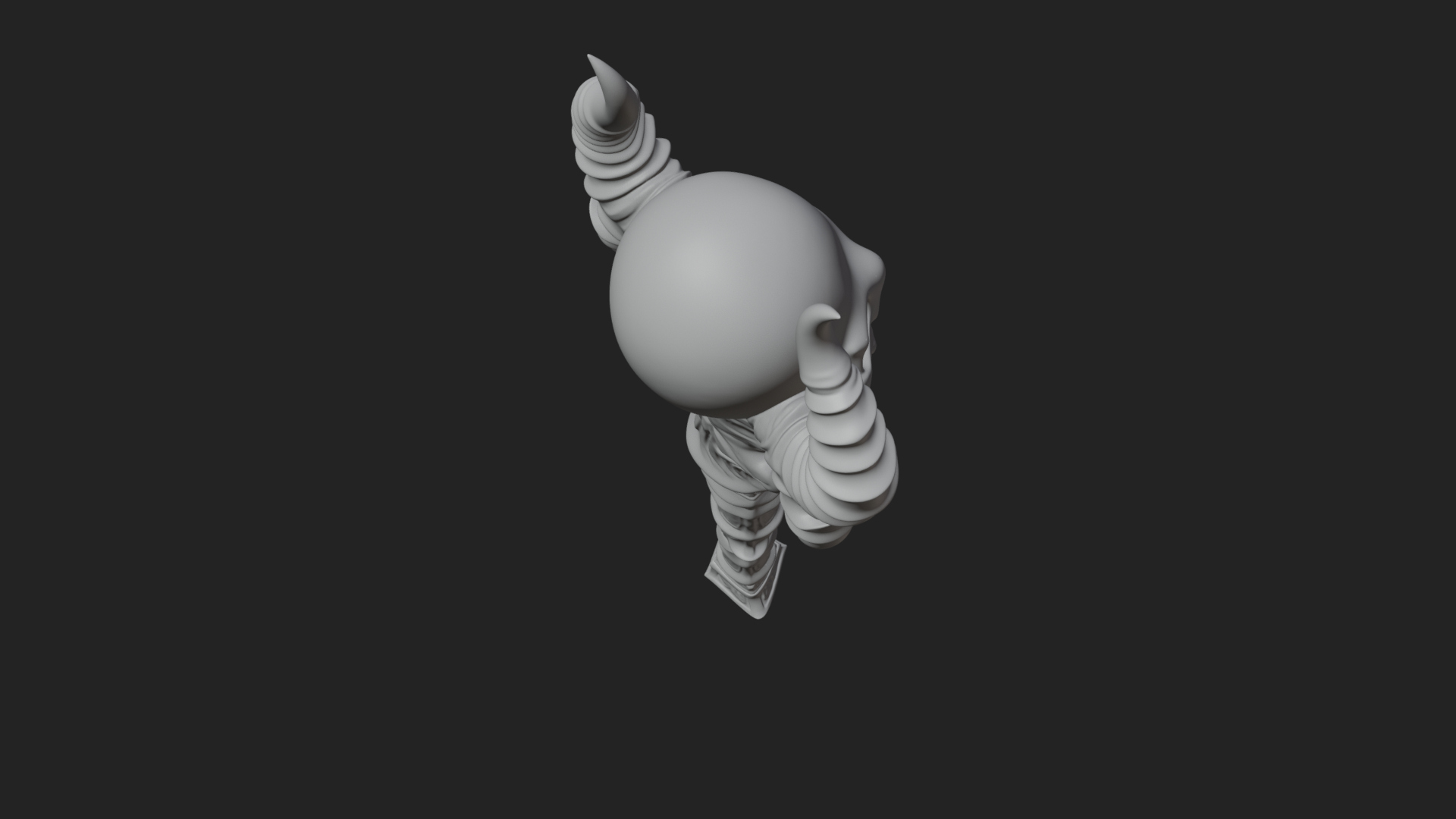 Carved Bone Staff Model Design 10 3D Print Model 3D Model
