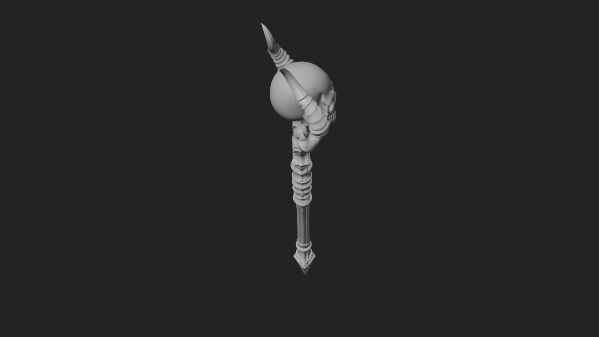 Carved Bone Staff Model Design 11 3D Print Model 3D Model