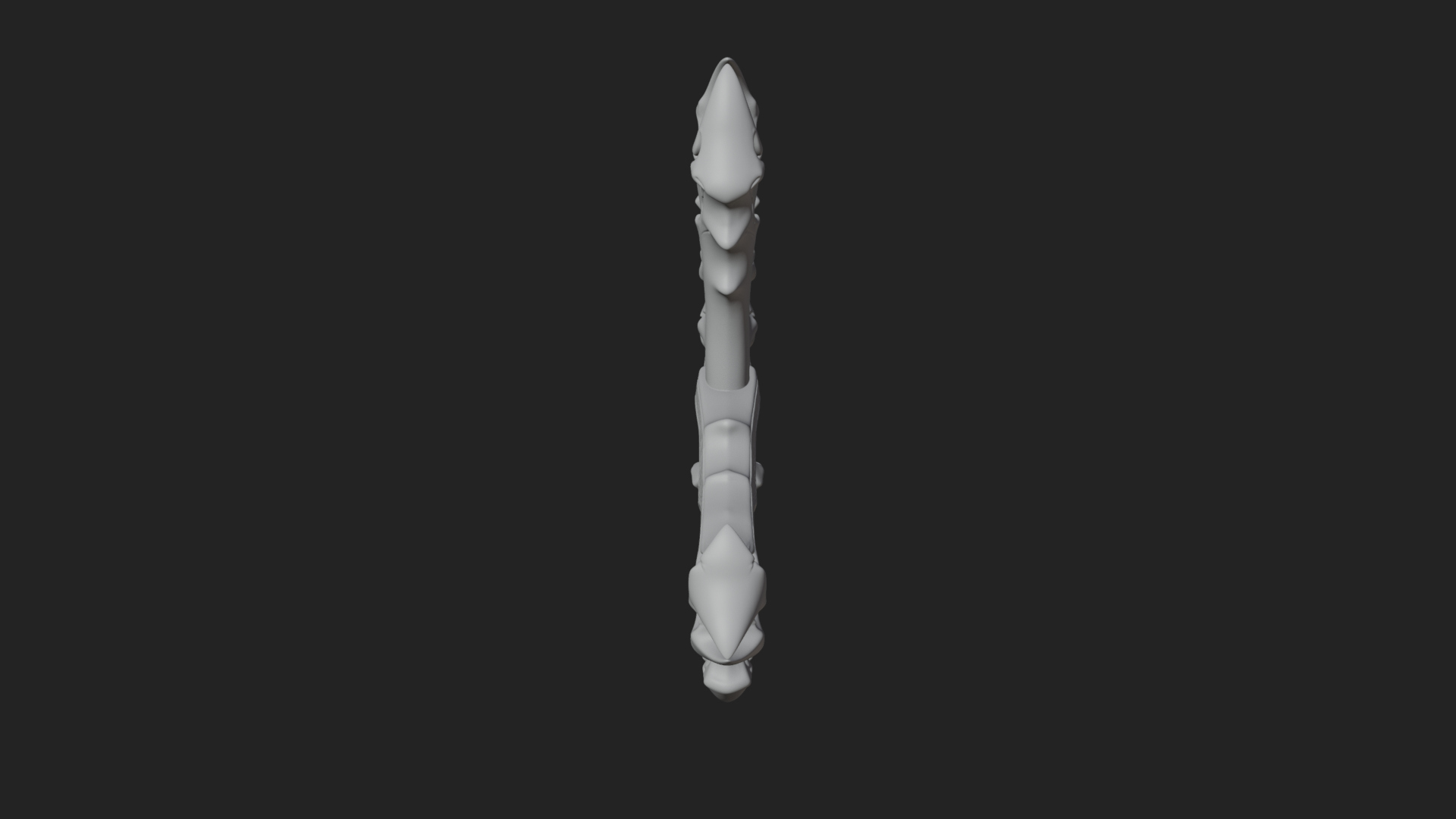 Carved Bone Staff Model Design 3 3D Print Model 3D Model