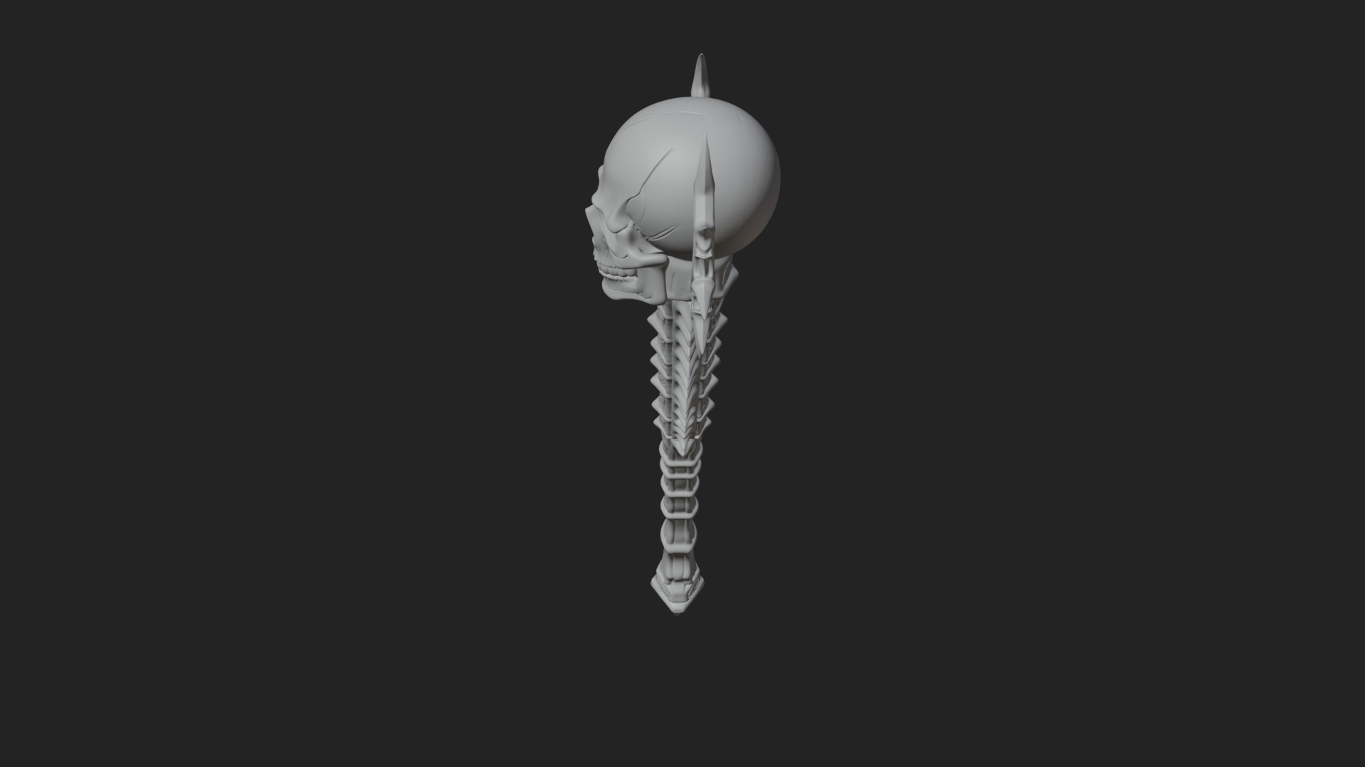 Carved Bone Staff Model Design 5 3D Print Model 3D Model