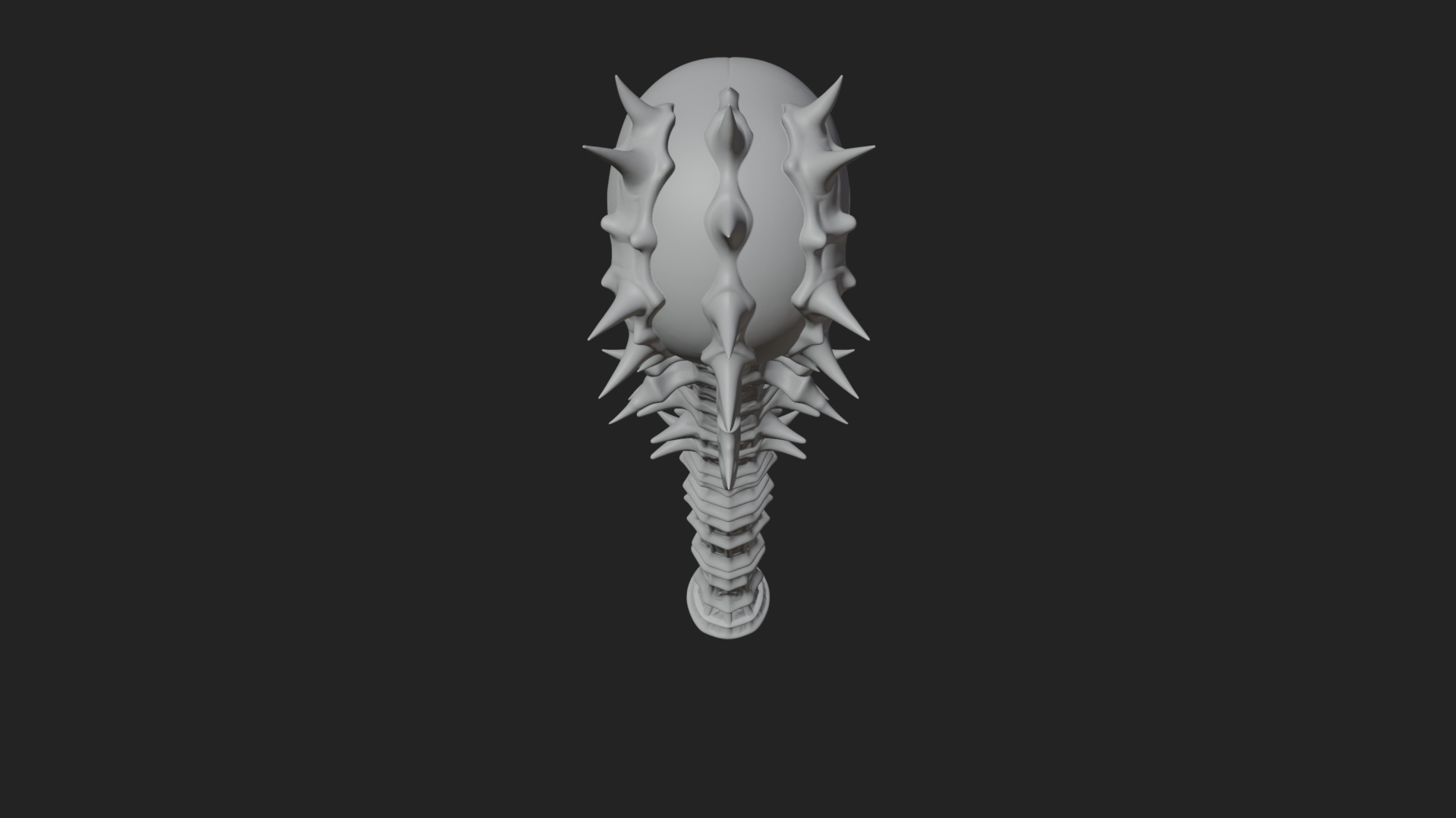 Carved Bone Staff Model Design 7 3D Print Model 3D Model