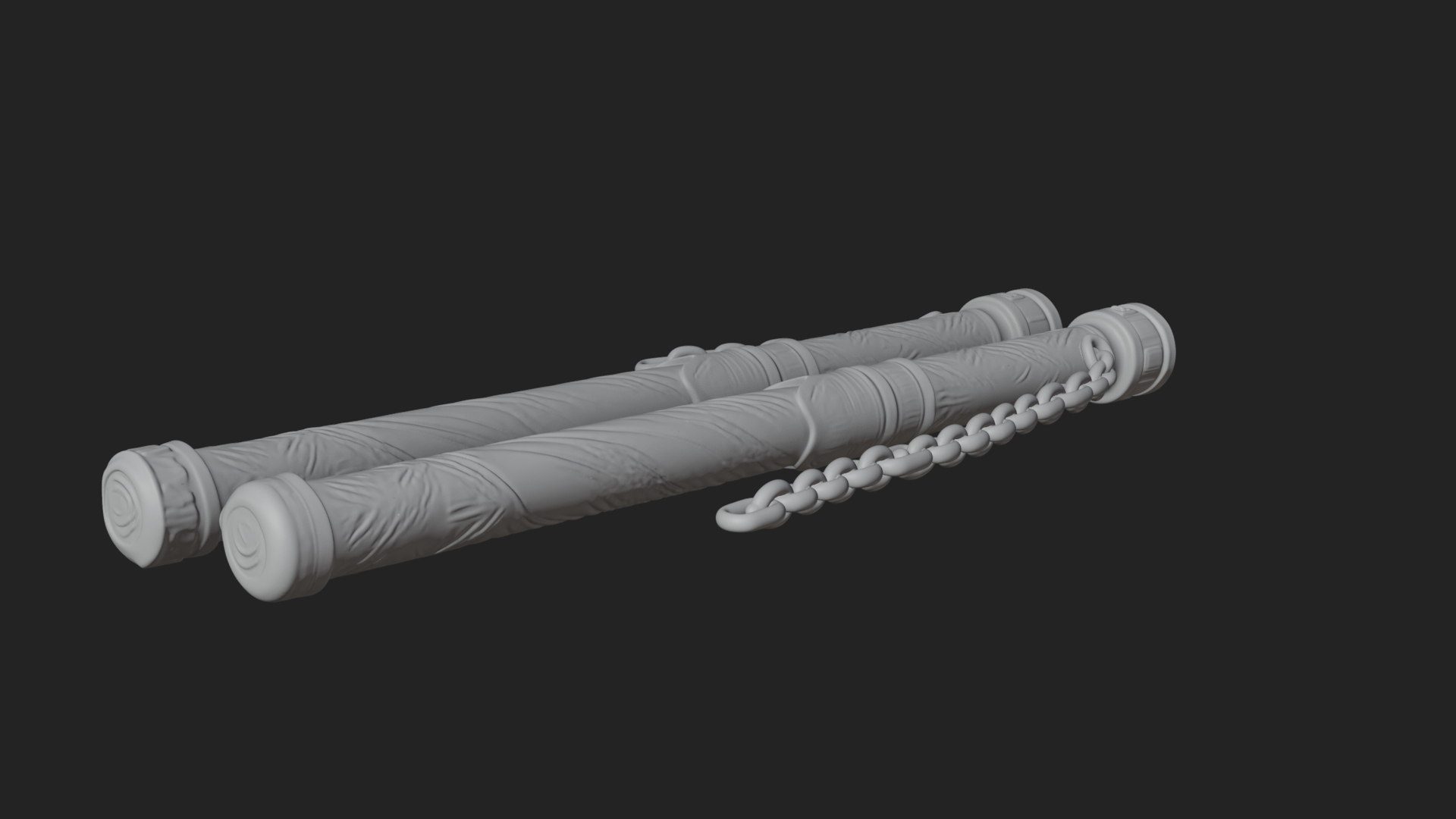 Carved Chain Nunchaku Model Design 1 3D Print Model 3D Model