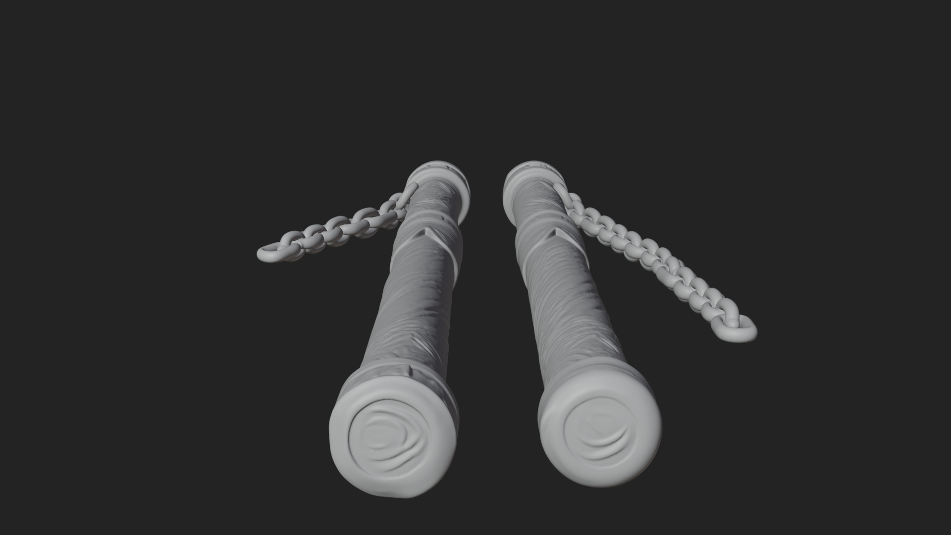 Carved Chain Nunchaku Model Design 1 3D Print Model 3D Model