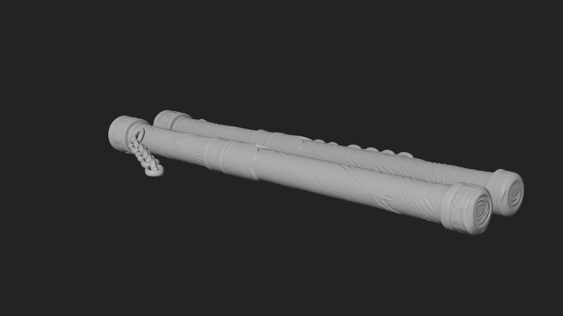 Carved Chain Nunchaku Model Design 1 3D Print Model 3D Model