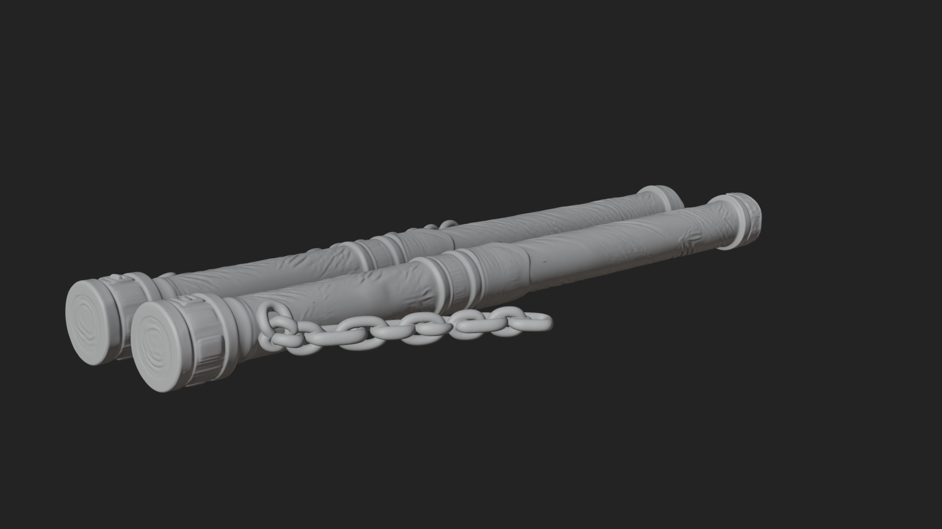 Carved Chain Nunchaku Model Design 1 3D Print Model 3D Model
