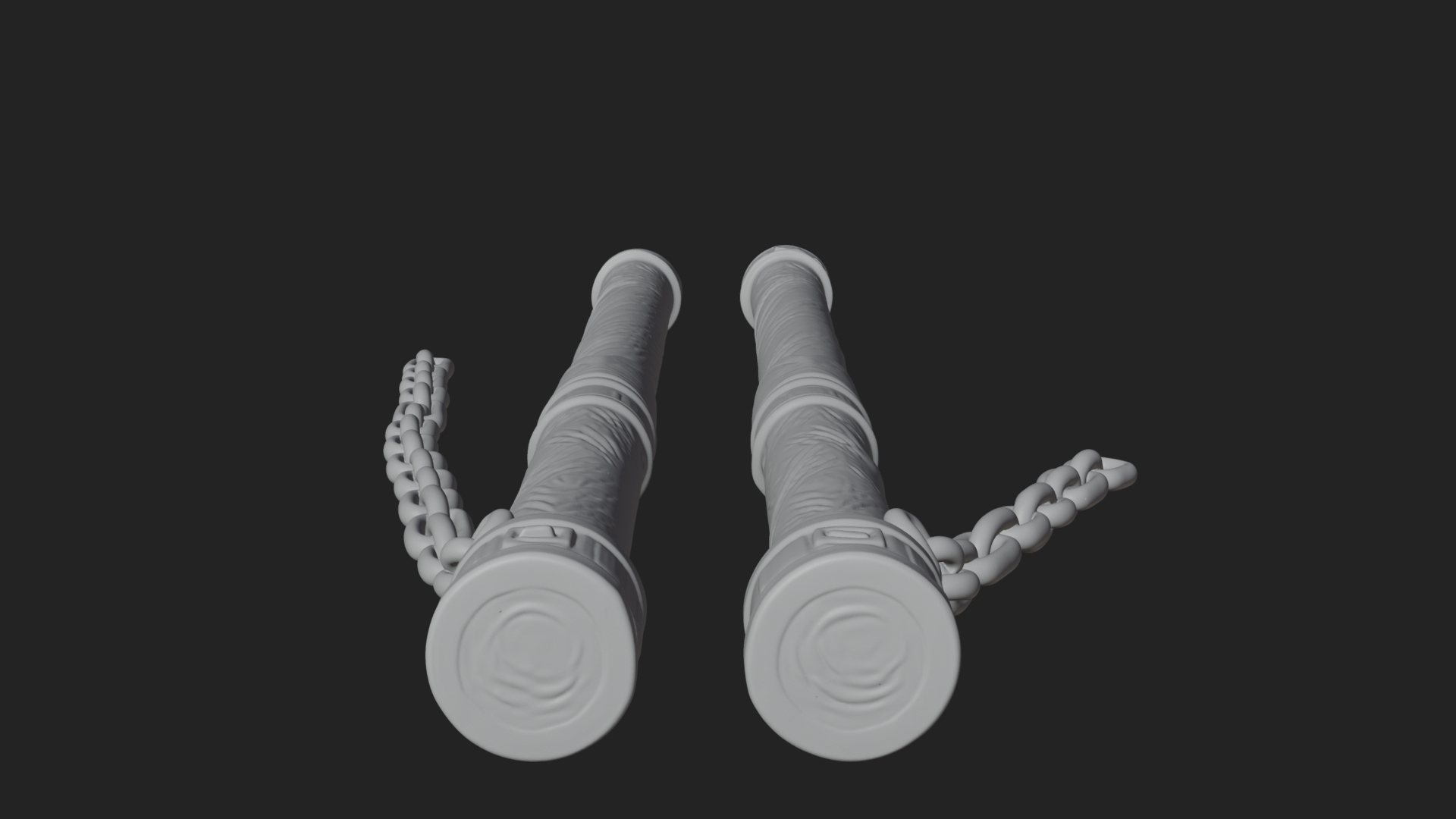 Carved Chain Nunchaku Model Design 1 3D Print Model 3D Model