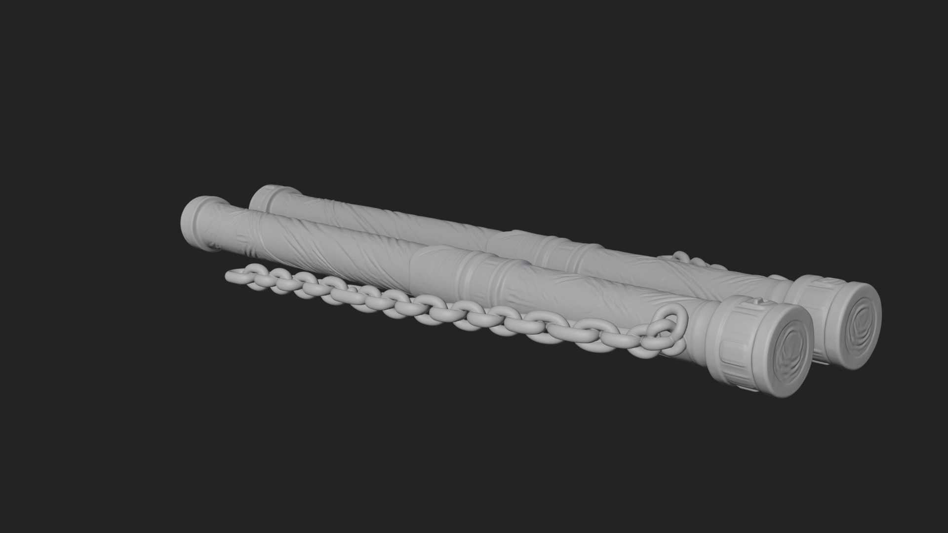 Carved Chain Nunchaku Model Design 1 3D Print Model 3D Model