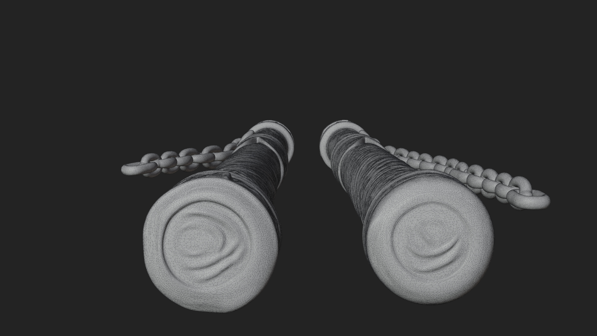 Carved Chain Nunchaku Model Design 1 3D Print Model 3D Model