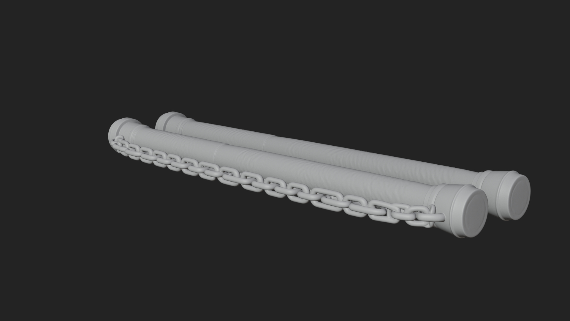 Carved Chain Nunchaku Model Design 2 3D Print Model 3D Model