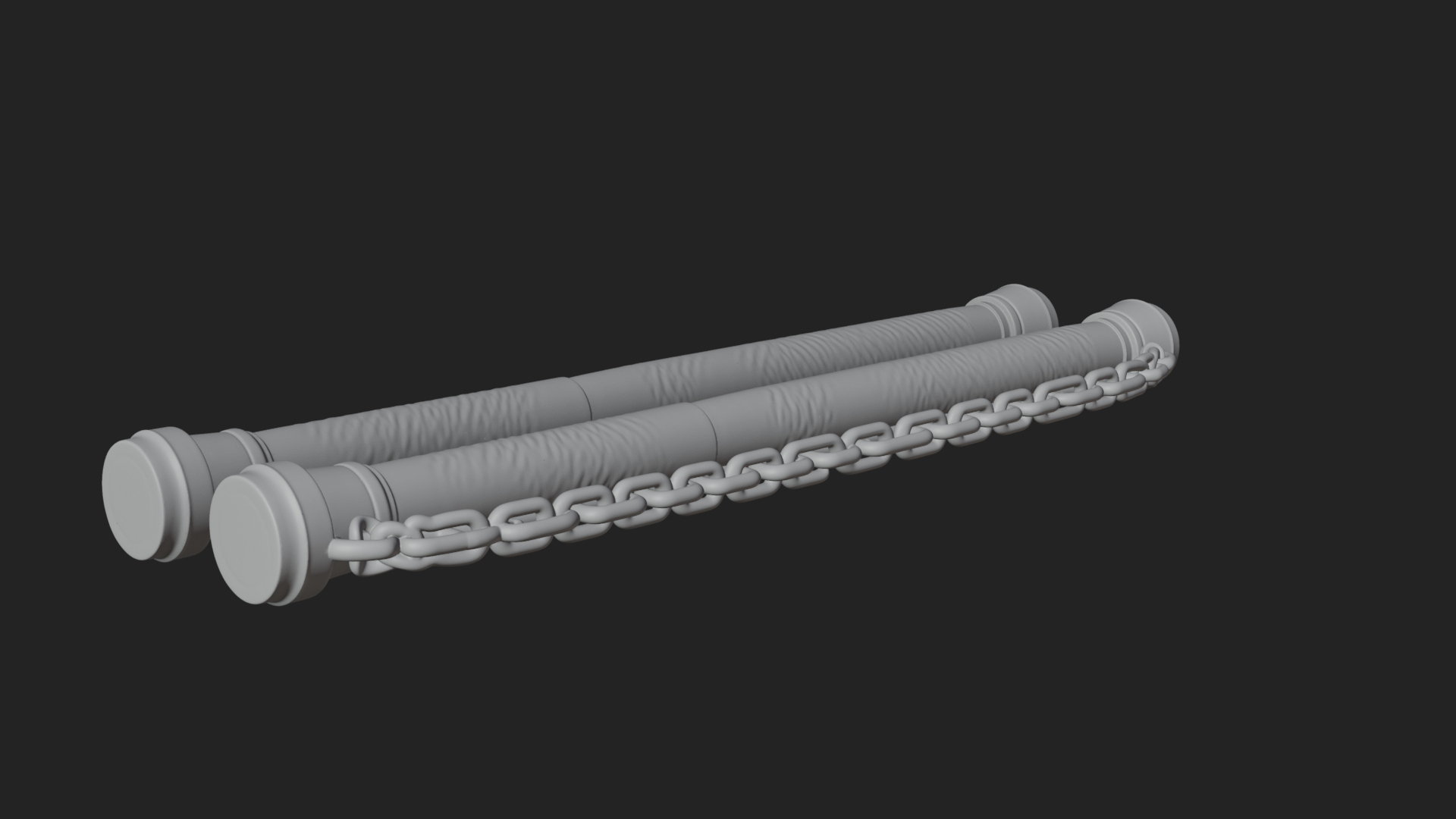 Carved Chain Nunchaku Model Design 2 3D Print Model 3D Model