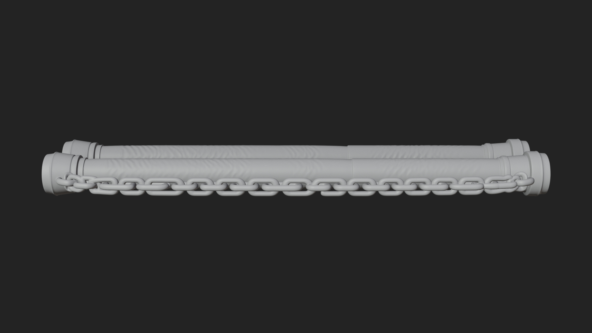 Carved Chain Nunchaku Model Design 2 3D Print Model 3D Model