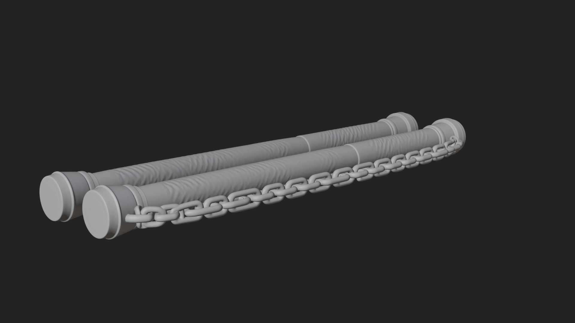 Carved Chain Nunchaku Model Design 2 3D Print Model 3D Model