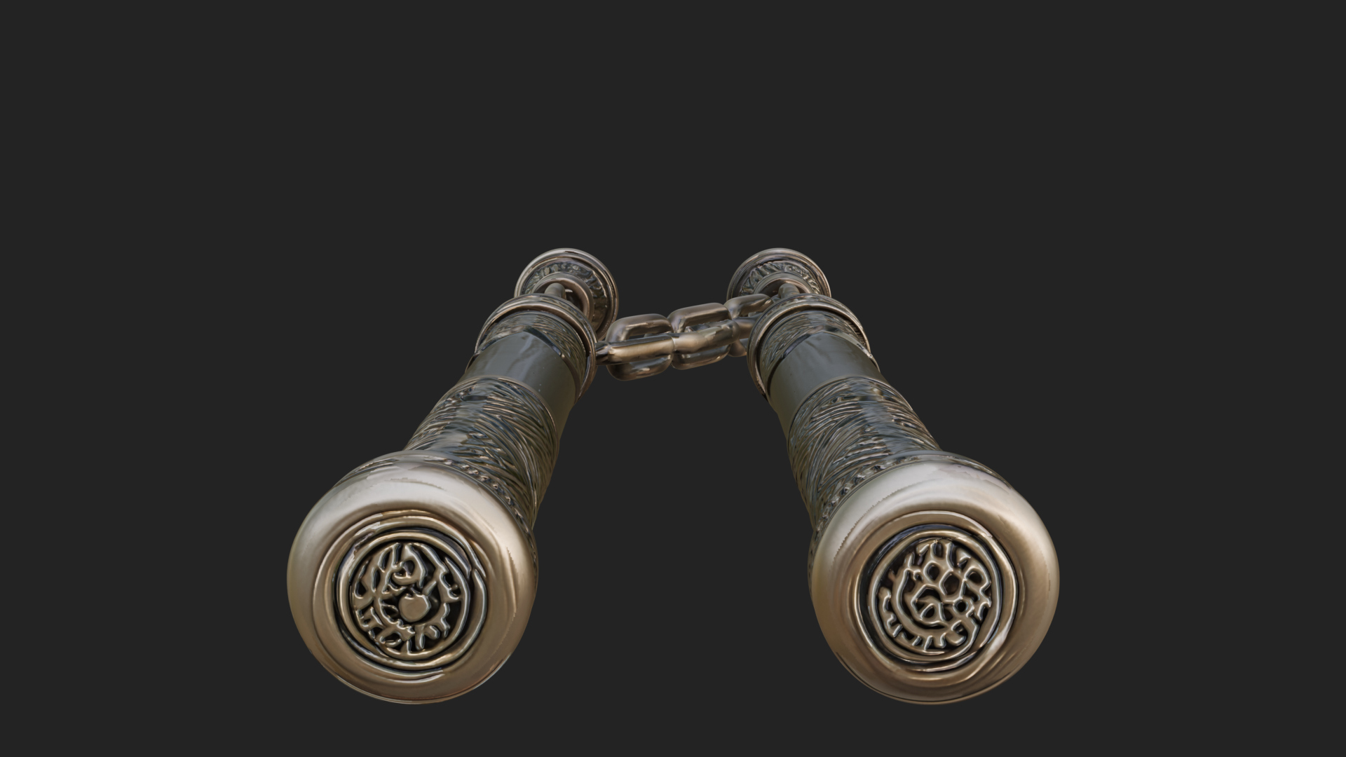 Carved Chain Nunchaku Model Design 3 3D Print Model 3D Model