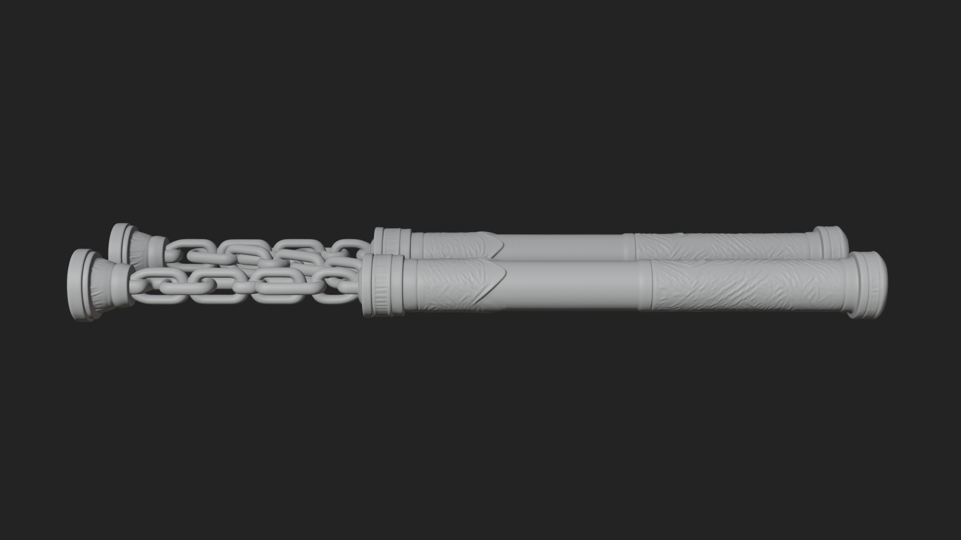 Carved Chain Nunchaku Model Design 3 3D Print Model 3D Model