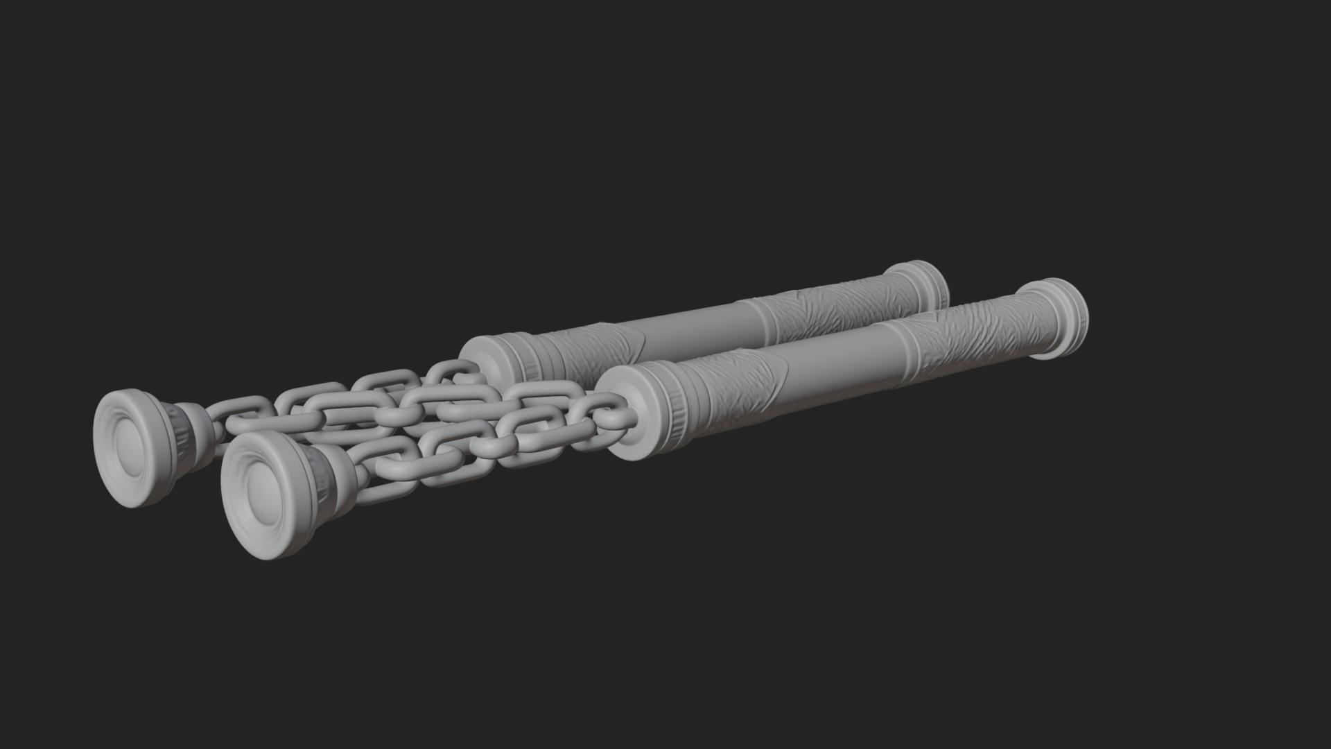 Carved Chain Nunchaku Model Design 3 3D Print Model 3D Model