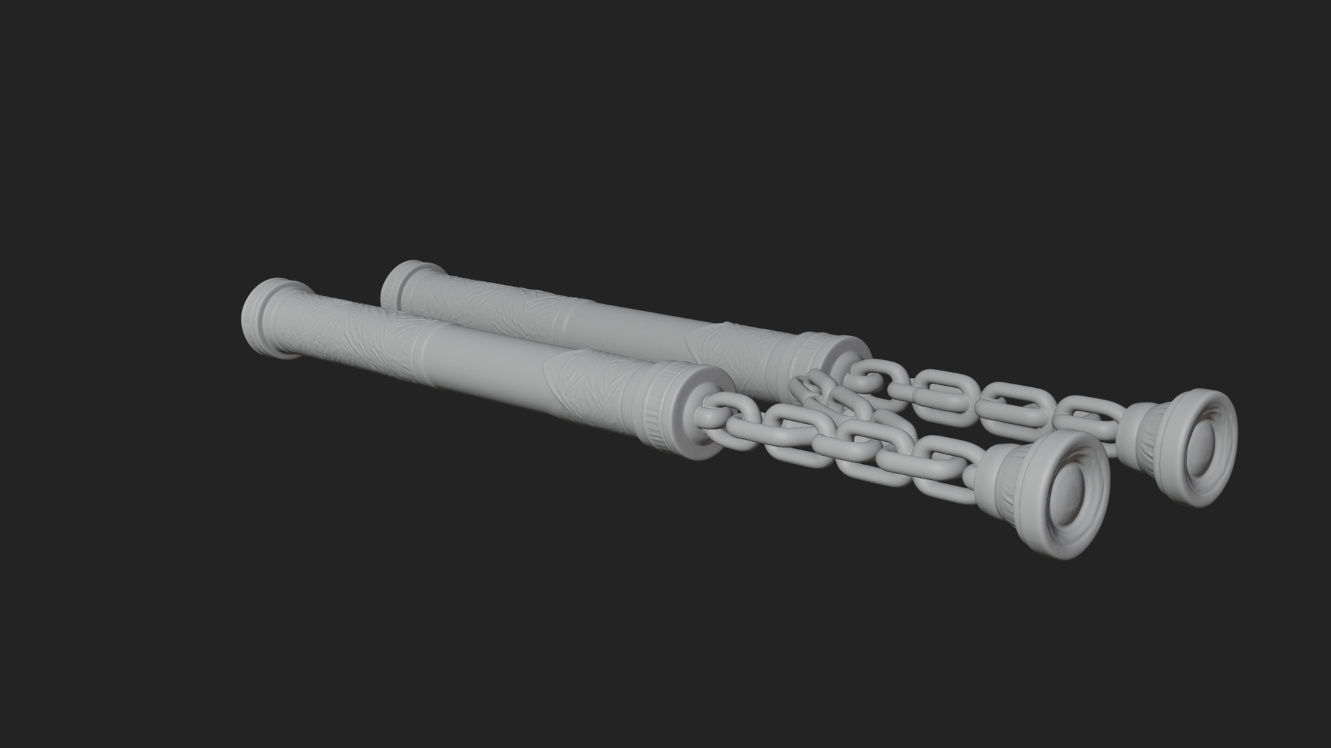 Carved Chain Nunchaku Model Design 3 3D Print Model 3D Model