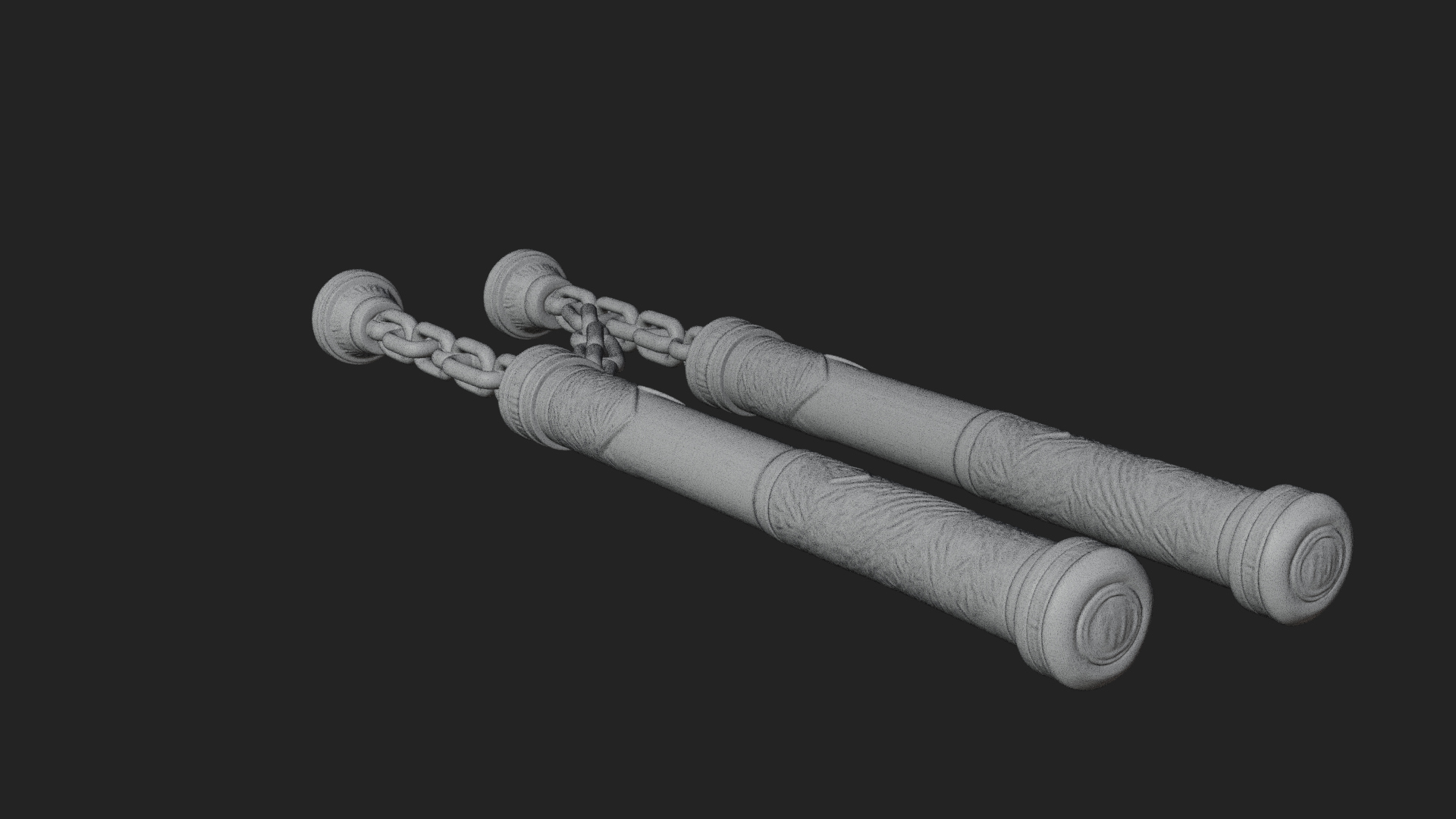 Carved Chain Nunchaku Model Design 3 3D Print Model 3D Model