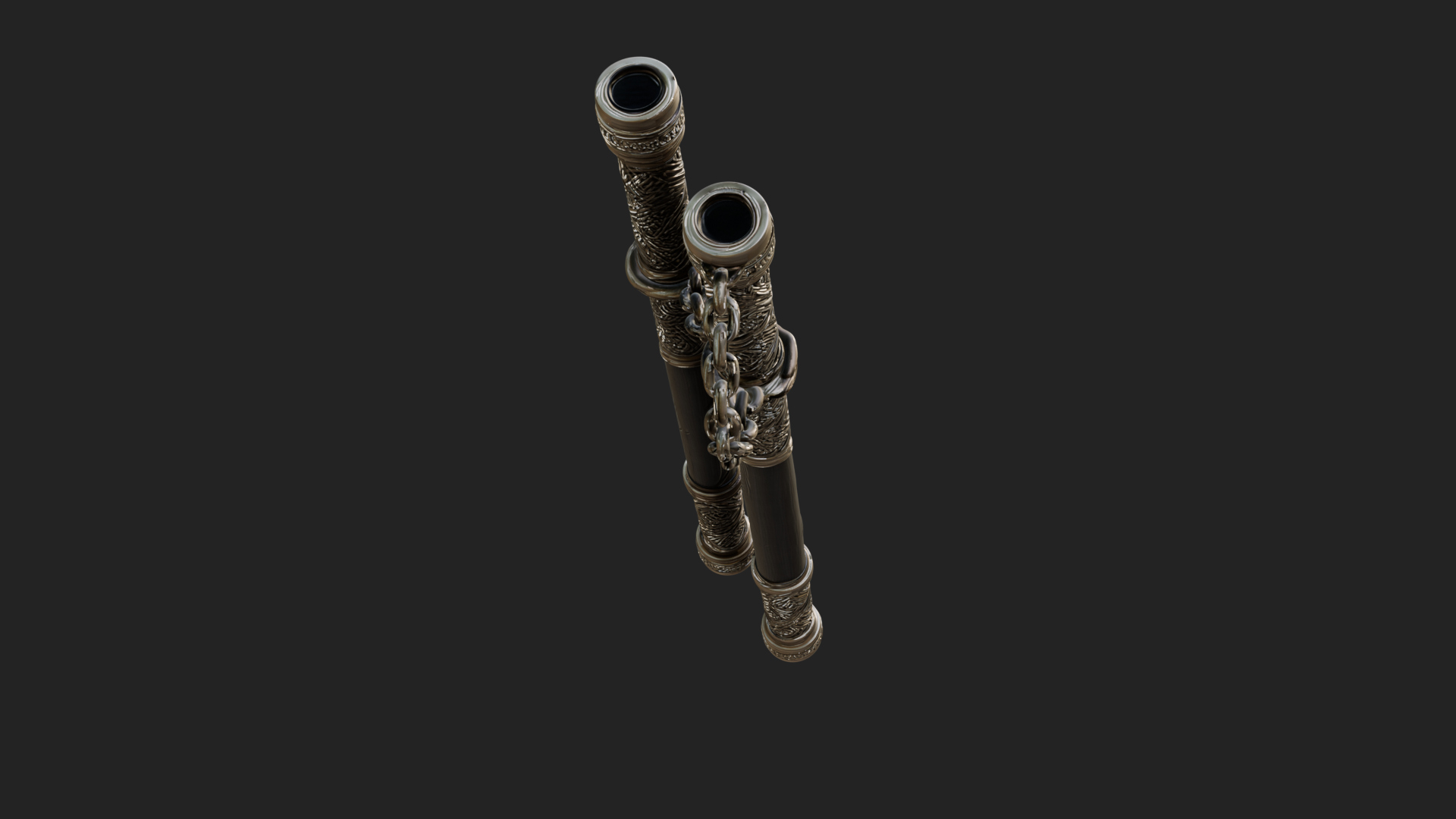 Carved Chain Nunchaku Model Design 4 3D Print Model 3D Model