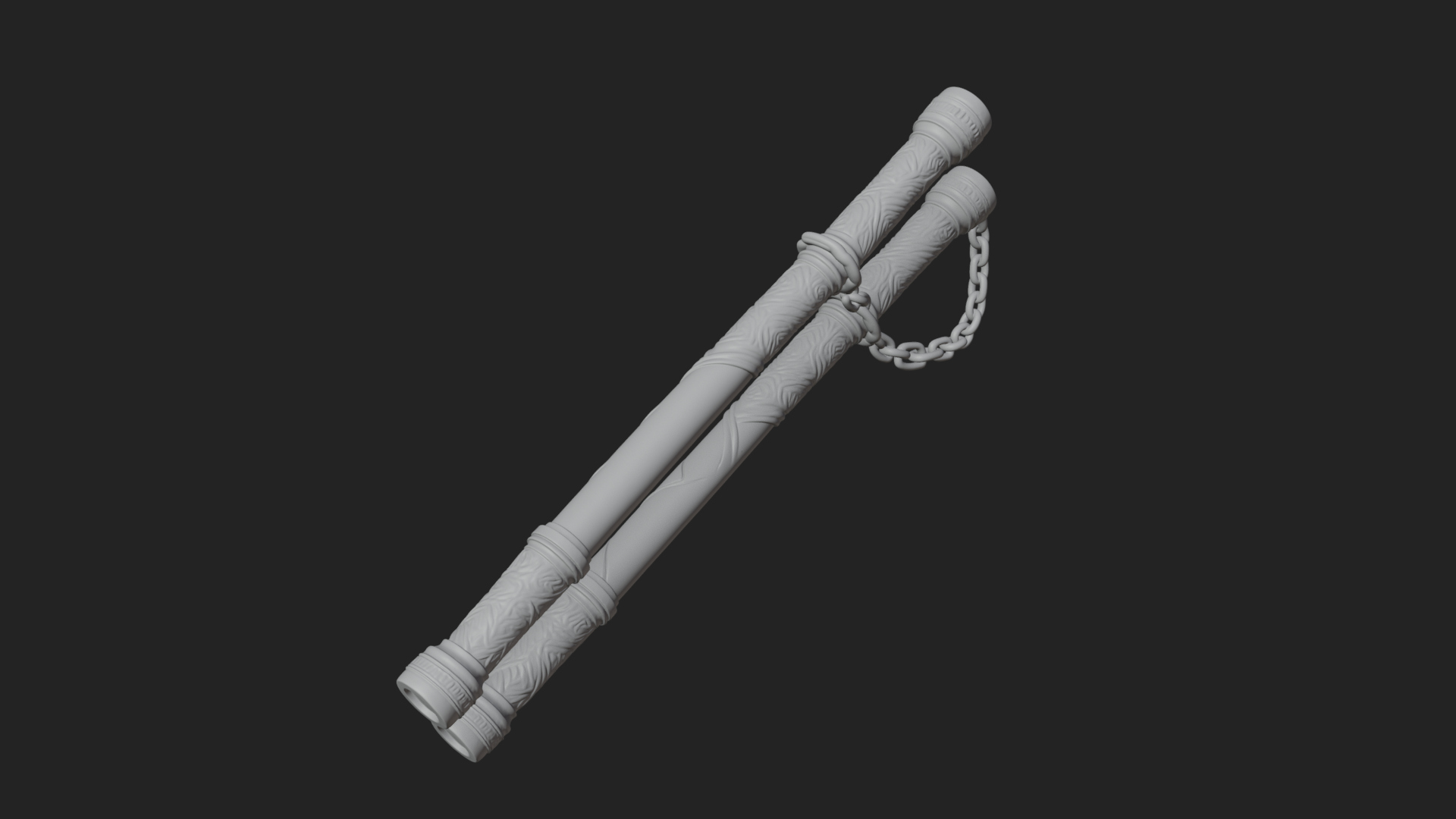 Carved Chain Nunchaku Model Design 4 3D Print Model 3D Model